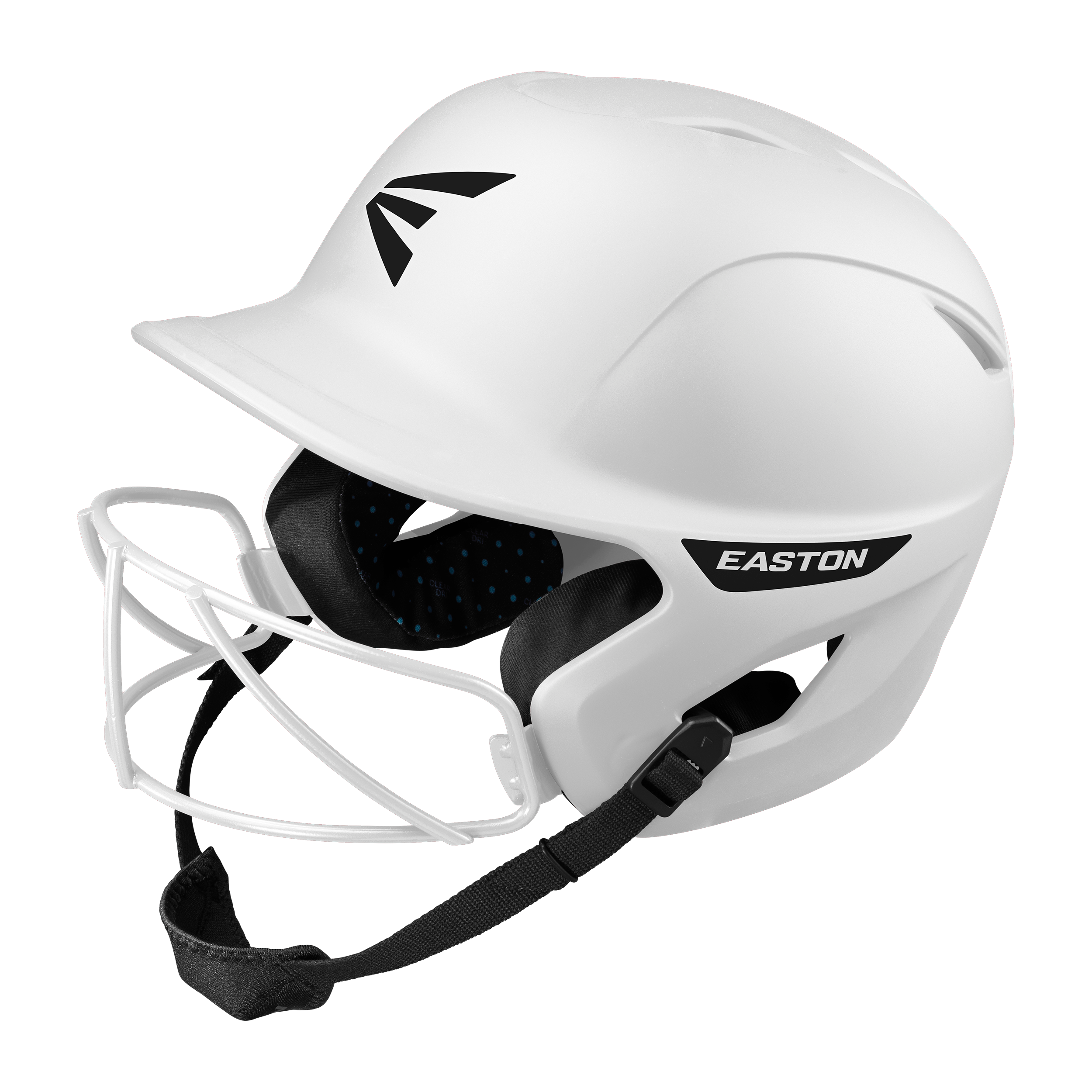 Easton Ghost Matte White Fastpitch Batting Helmet w/ Mask and Strap