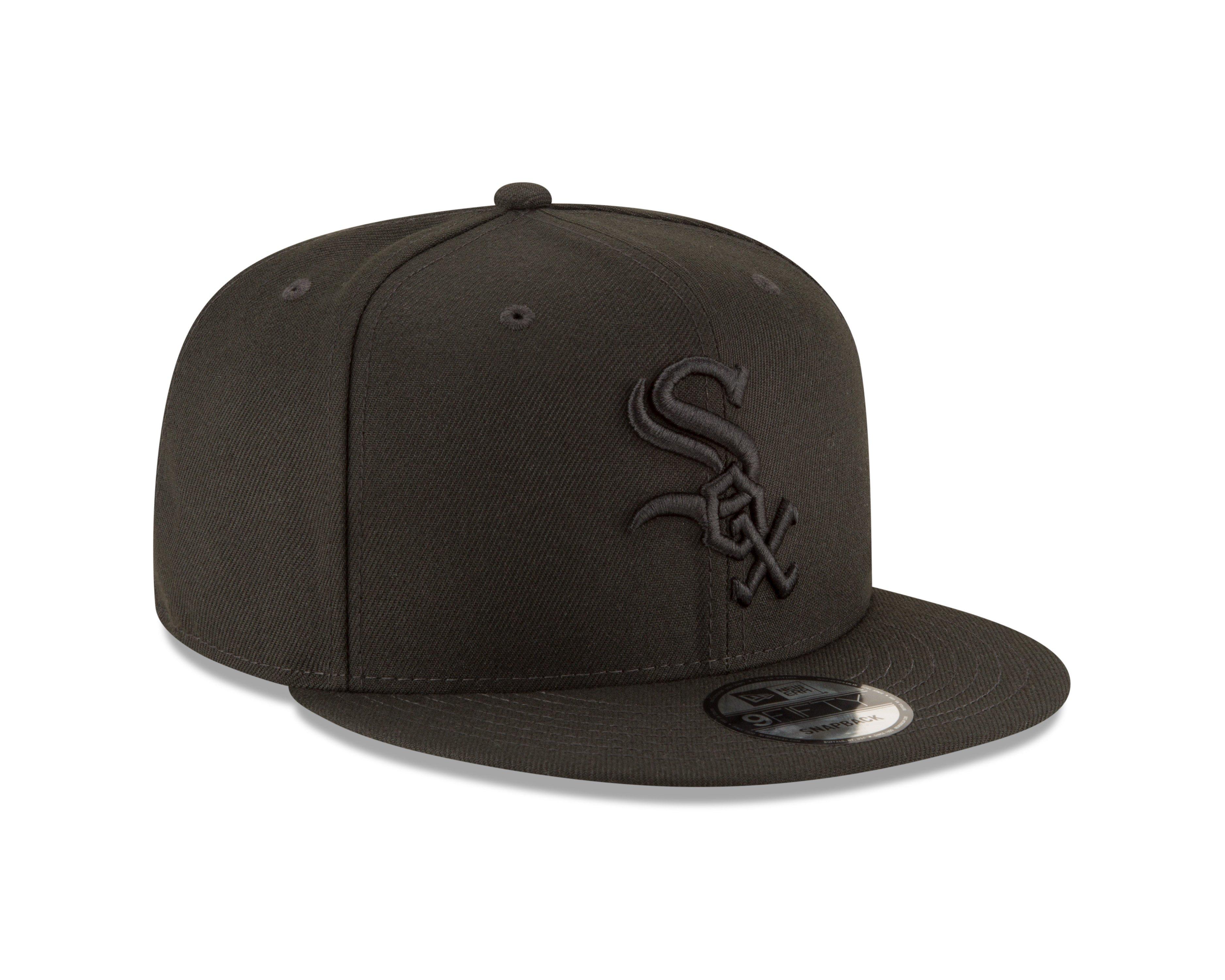 Men's New Era Chicago White Sox 9FIFTY Snapback Hat - Black/Black