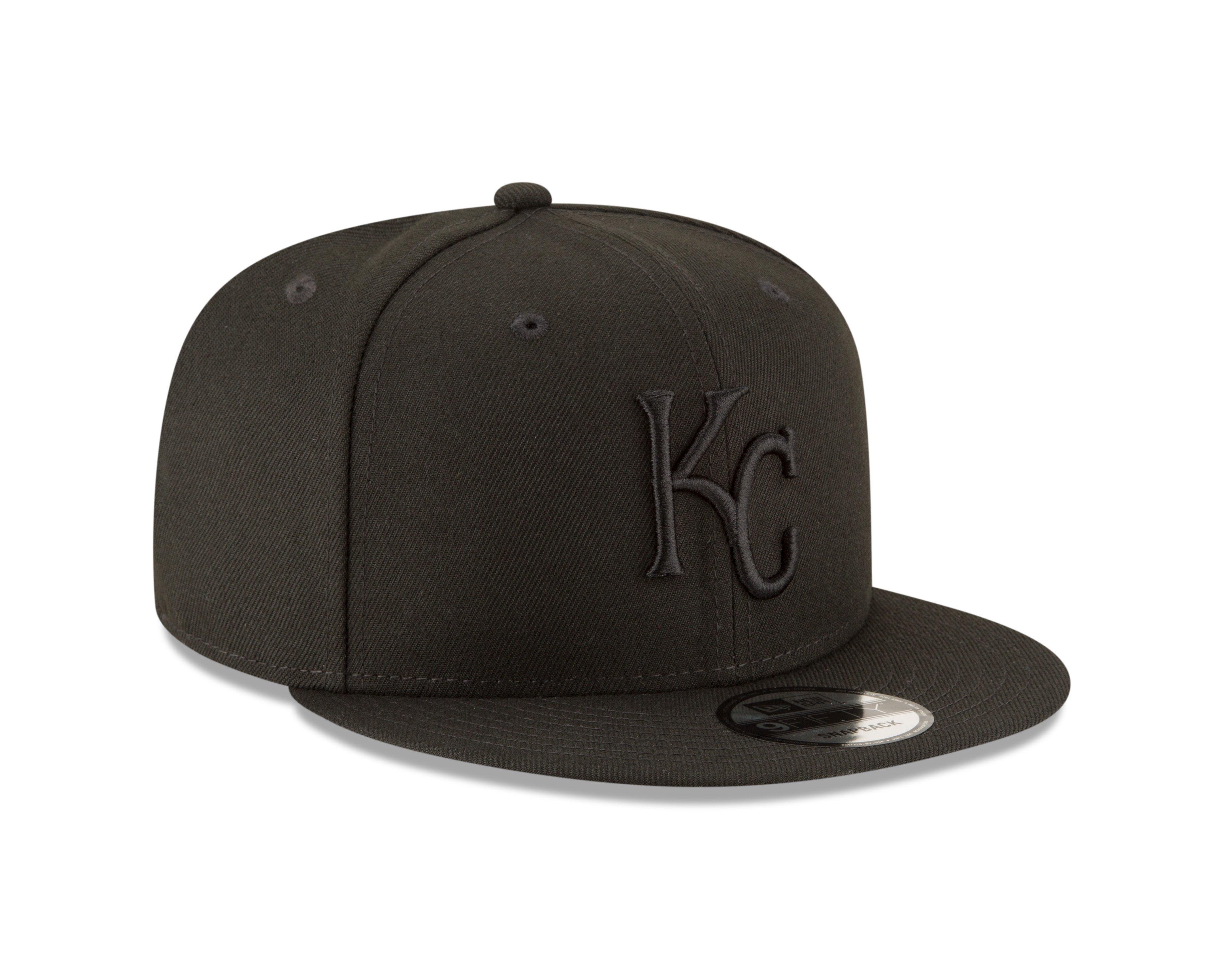 Men's New Era Kansas City Royals 9FIFTY Snapback Hat - Black/Black