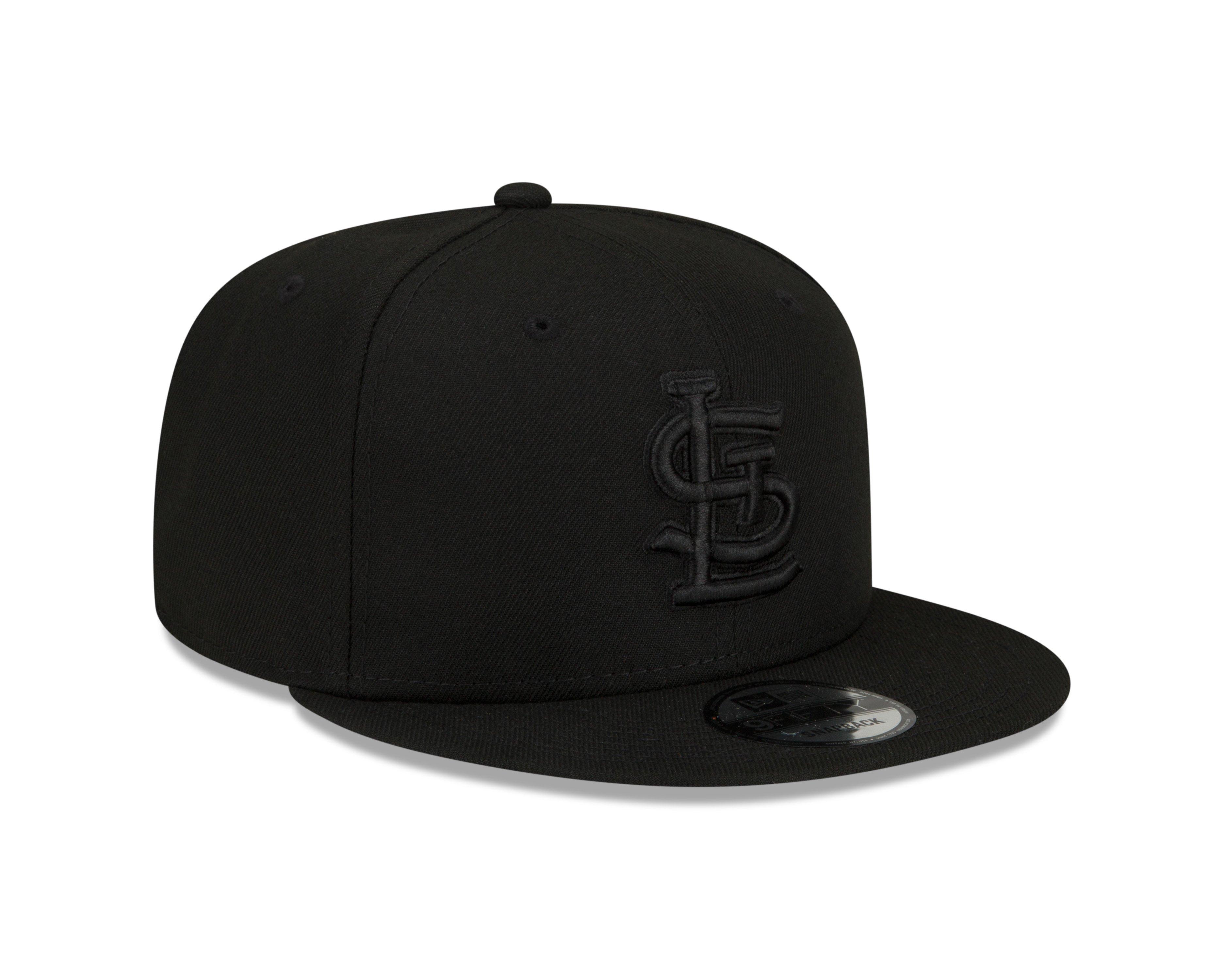 Men's New Era St. Louis Cardinals 9FIFTY Snapback Hat - Black/Black