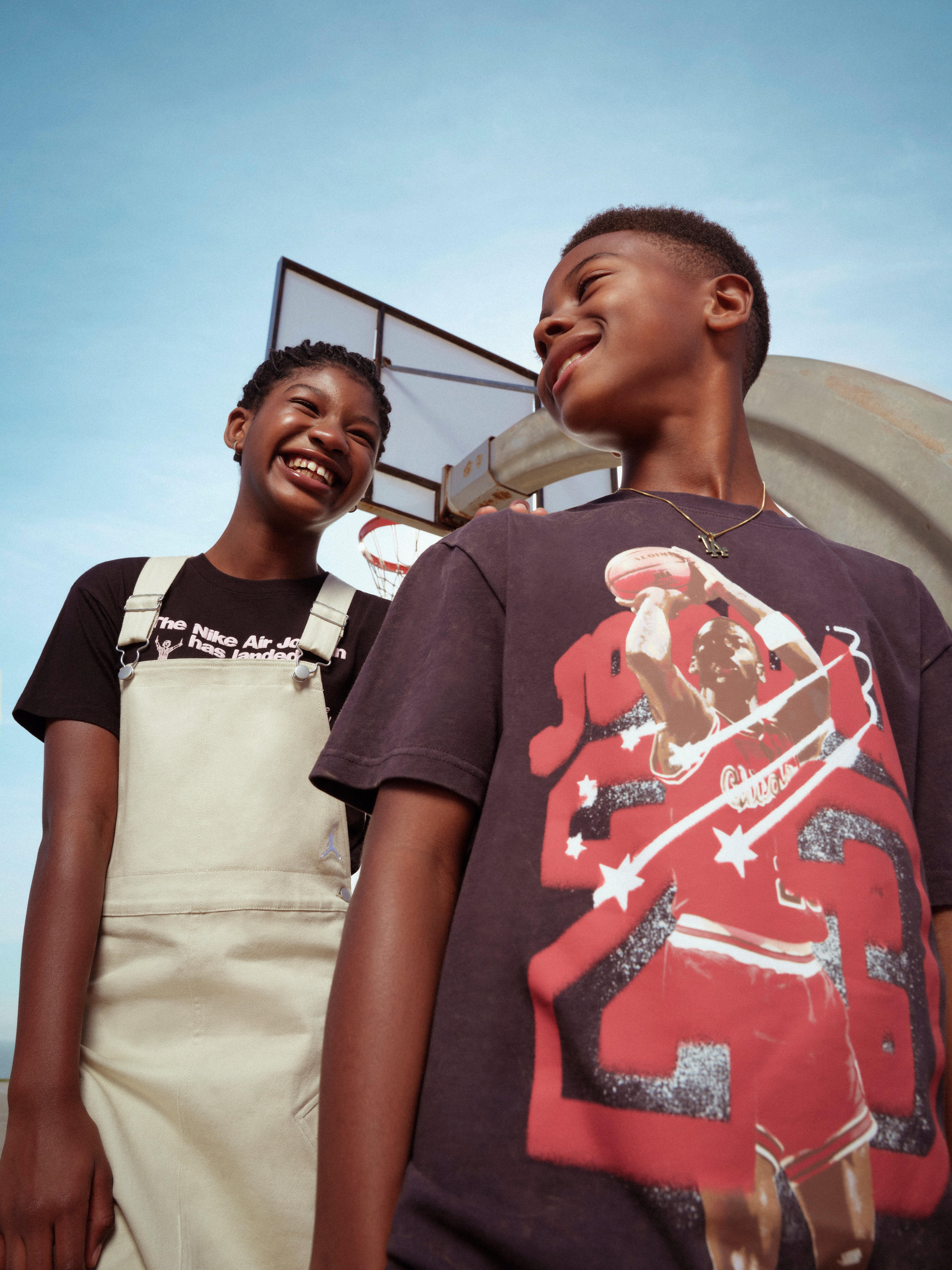 Jordan Anniversary Big Boys' Black Tee