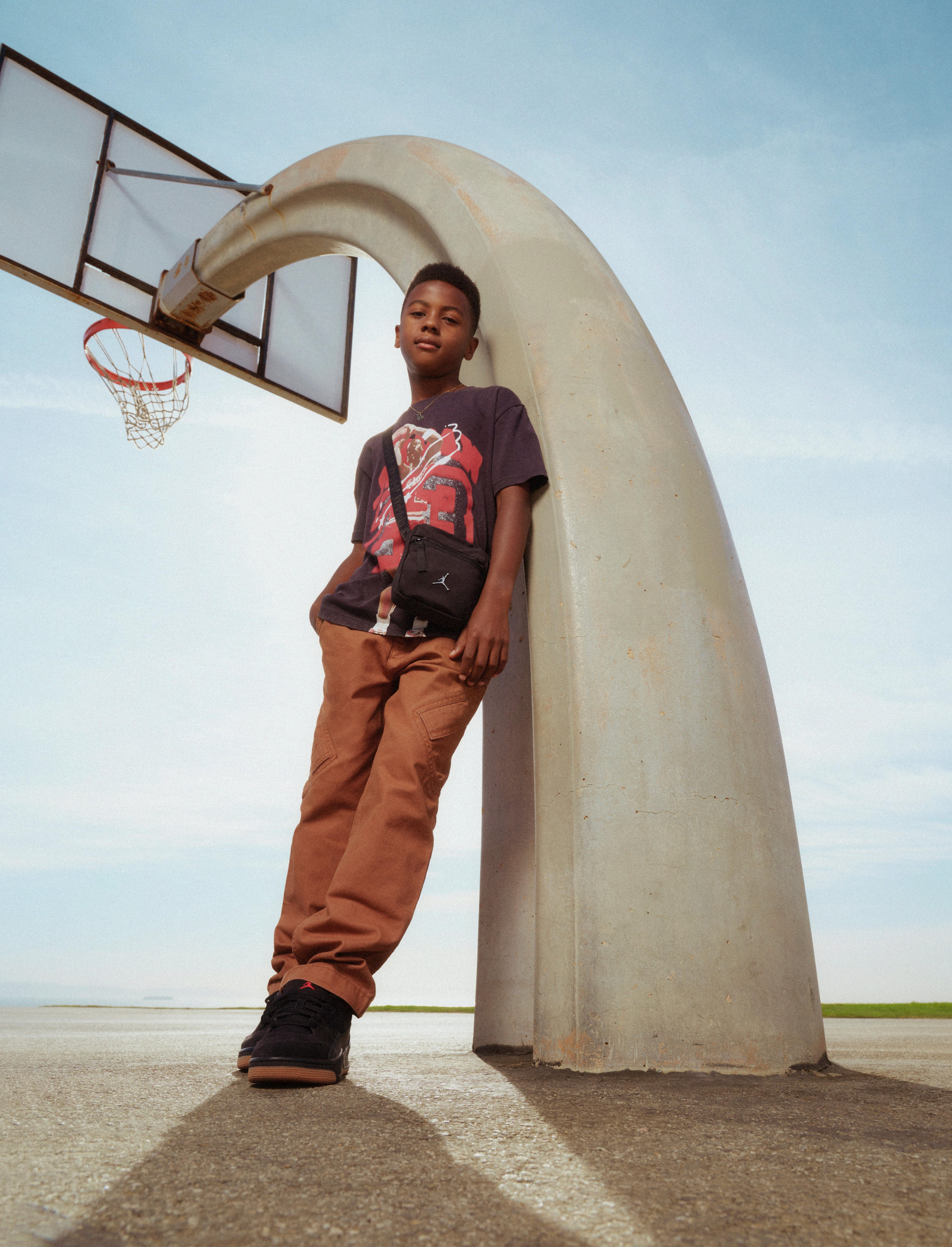 Jordan Anniversary Big Boys' Black Tee