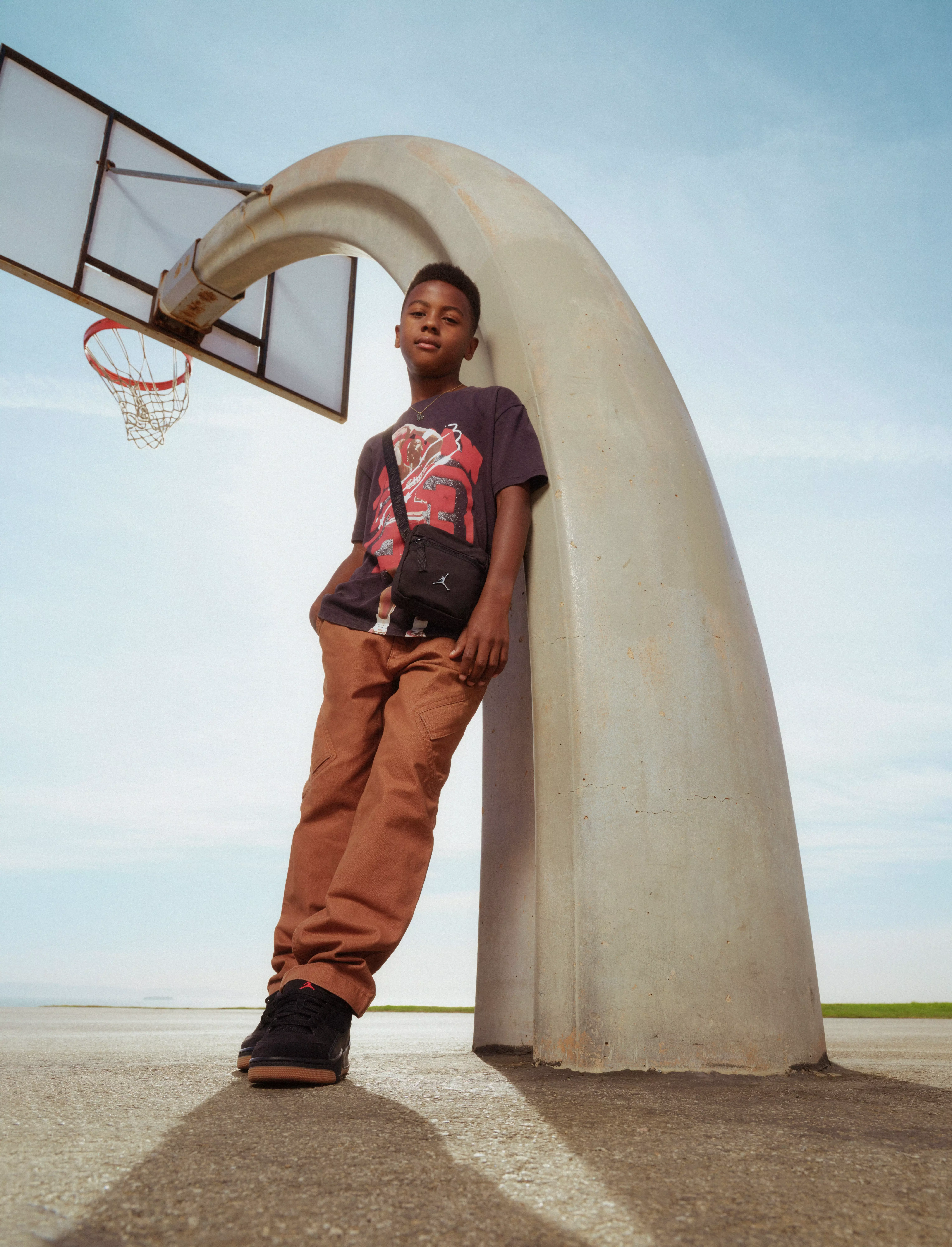 Jordan Big Boys' Anniversary Tee - Black - BLACK/RED