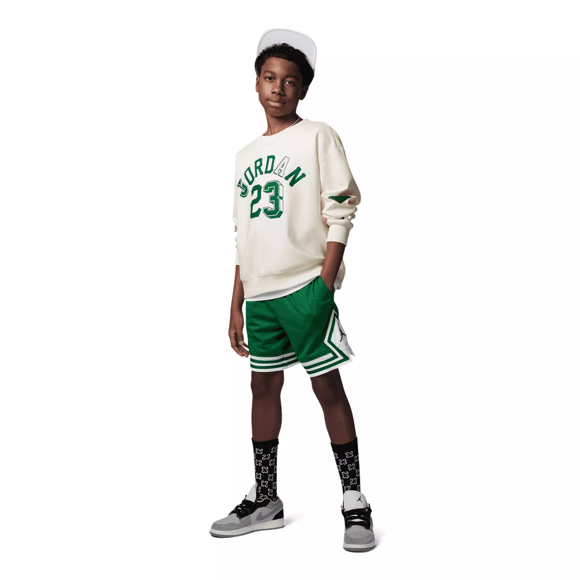 Jordan Big Boys' Sport Diamond Shorts - Green - GREEN