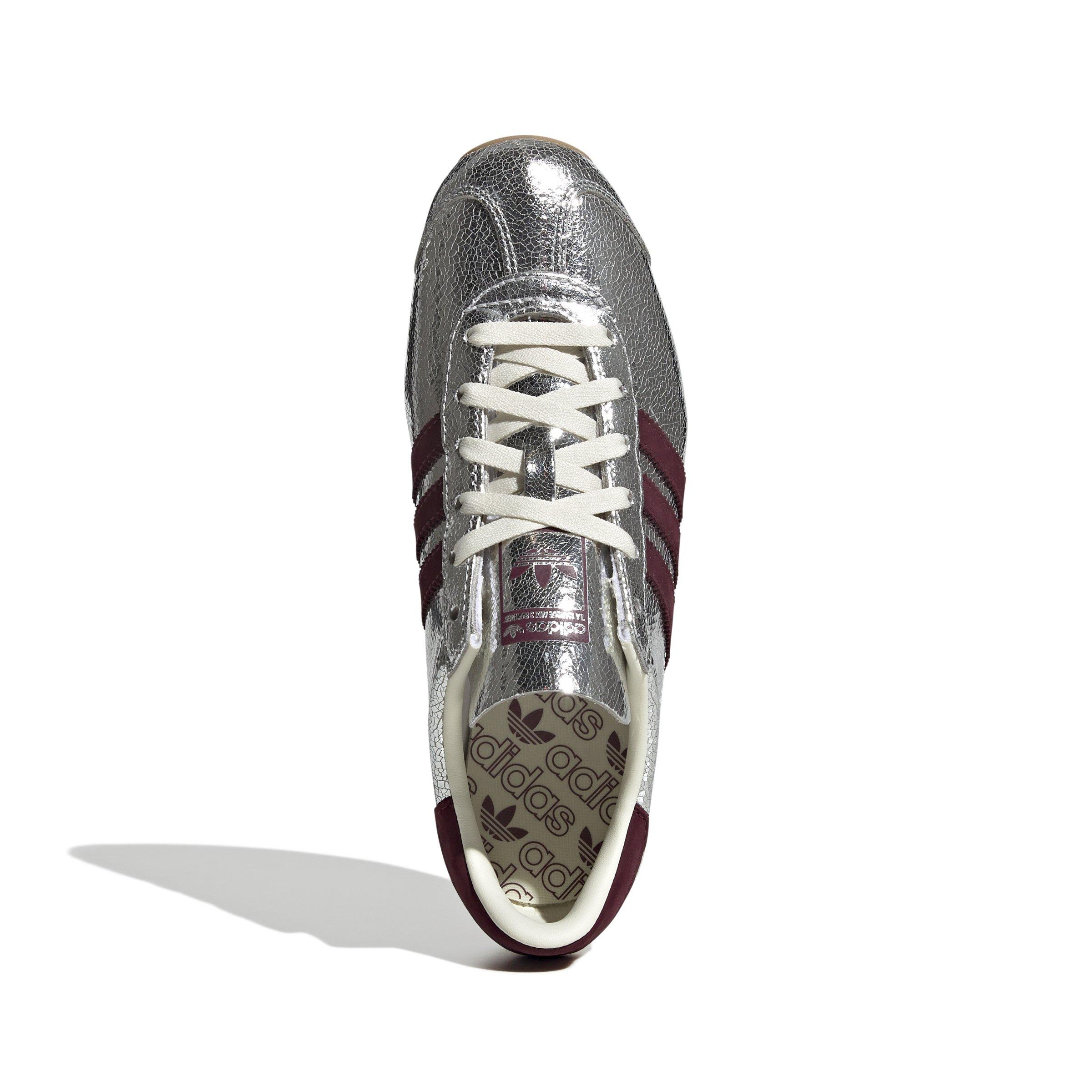 adidas Originals Country OG "Silver Metallic/Maroon/Off-White" Women's Shoe - MAROON/SILVER Thumbnail View 3