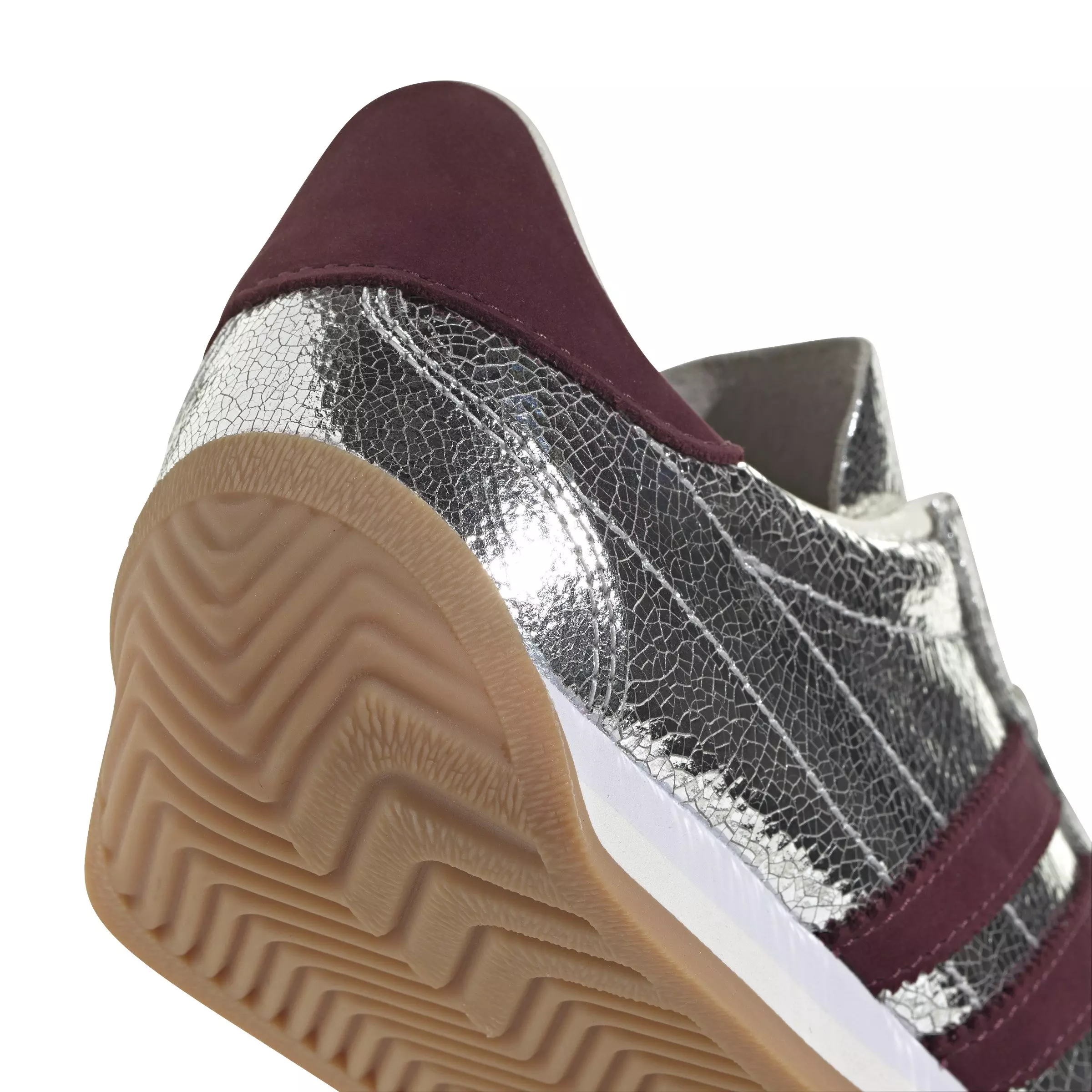 adidas Originals Country OG "Silver Metallic/Maroon/Off-White" Women's Shoe - MAROON/SILVER