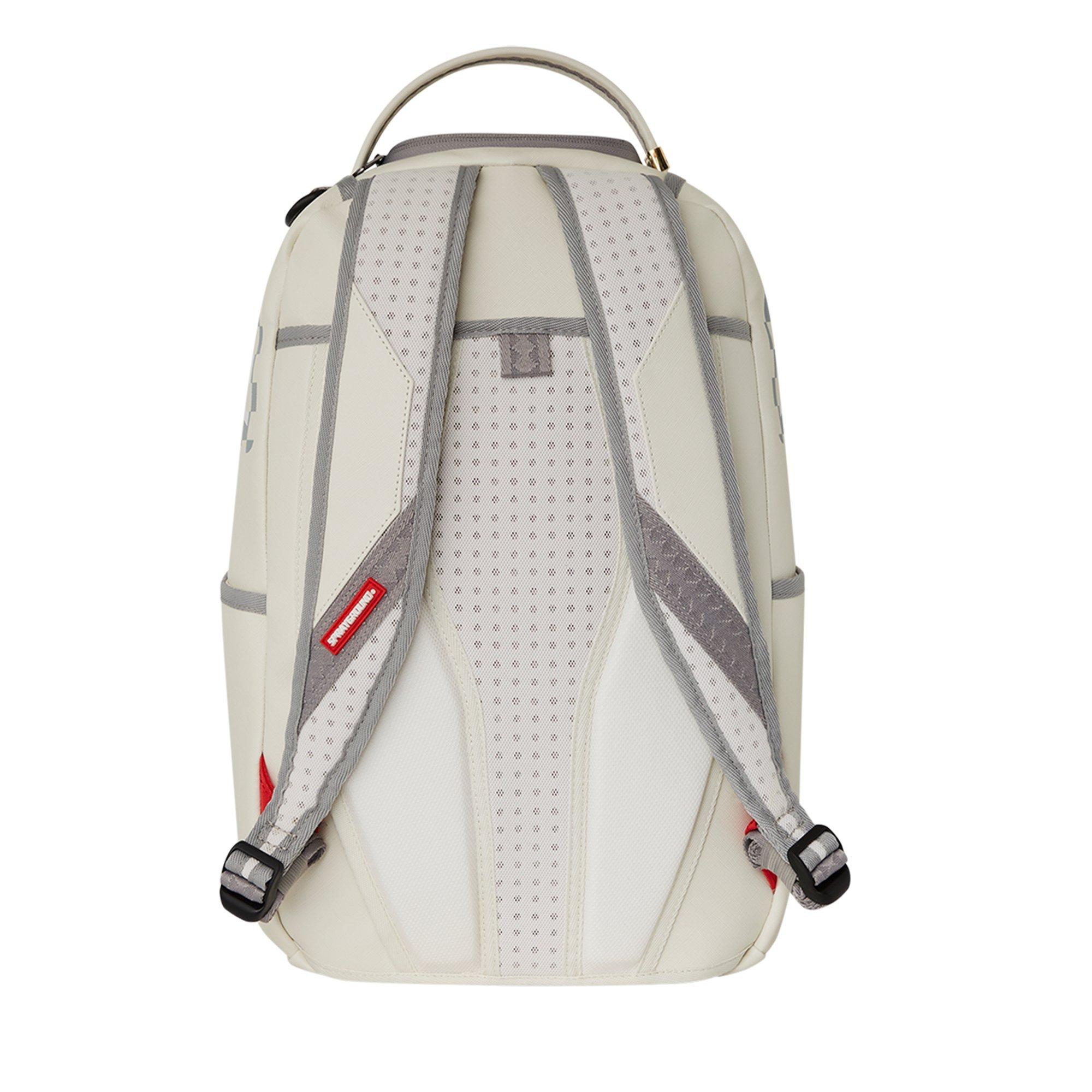 Sprayground Cream Check Shark Central Backpack