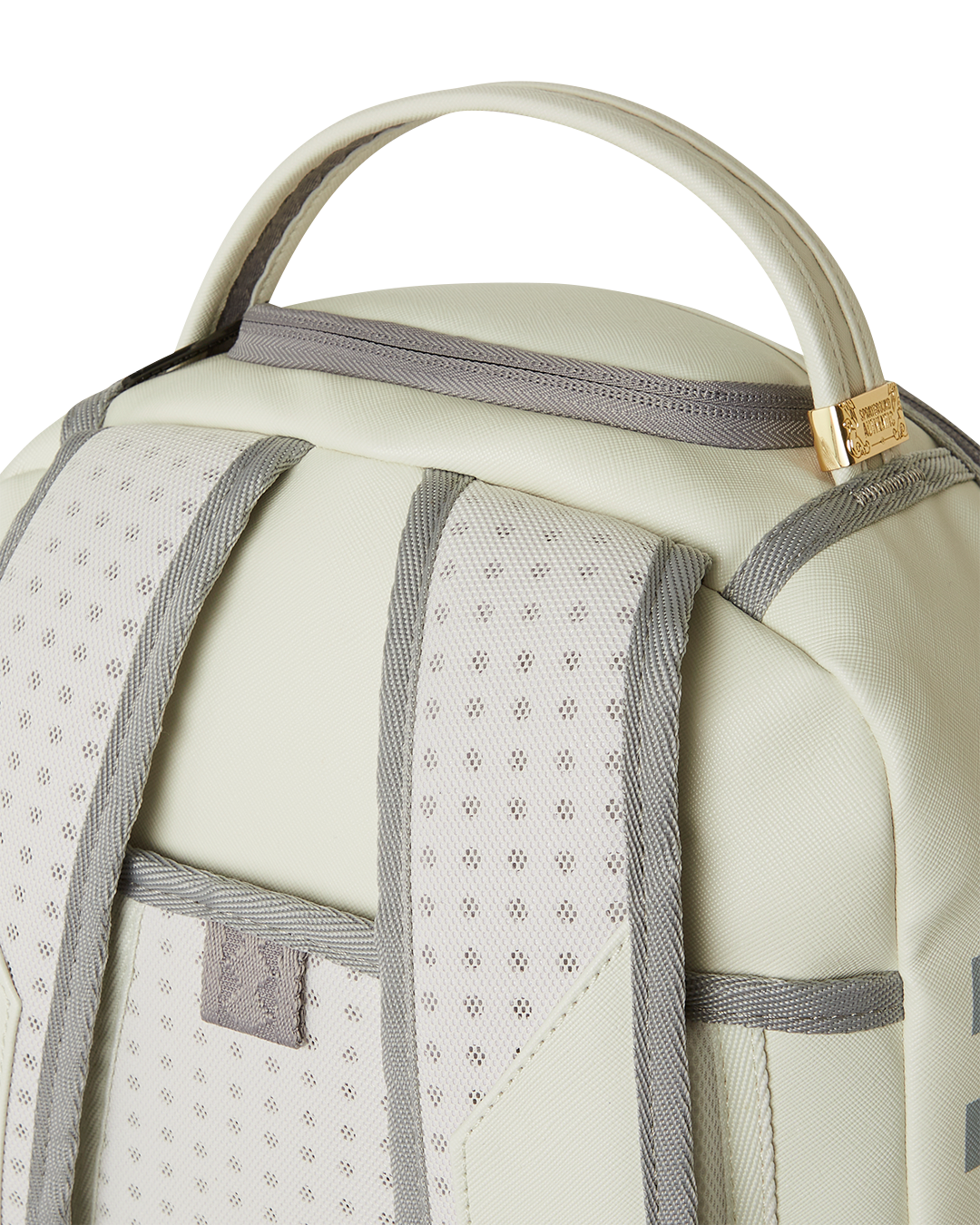 Sprayground Cream Check Shark Central Backpack
