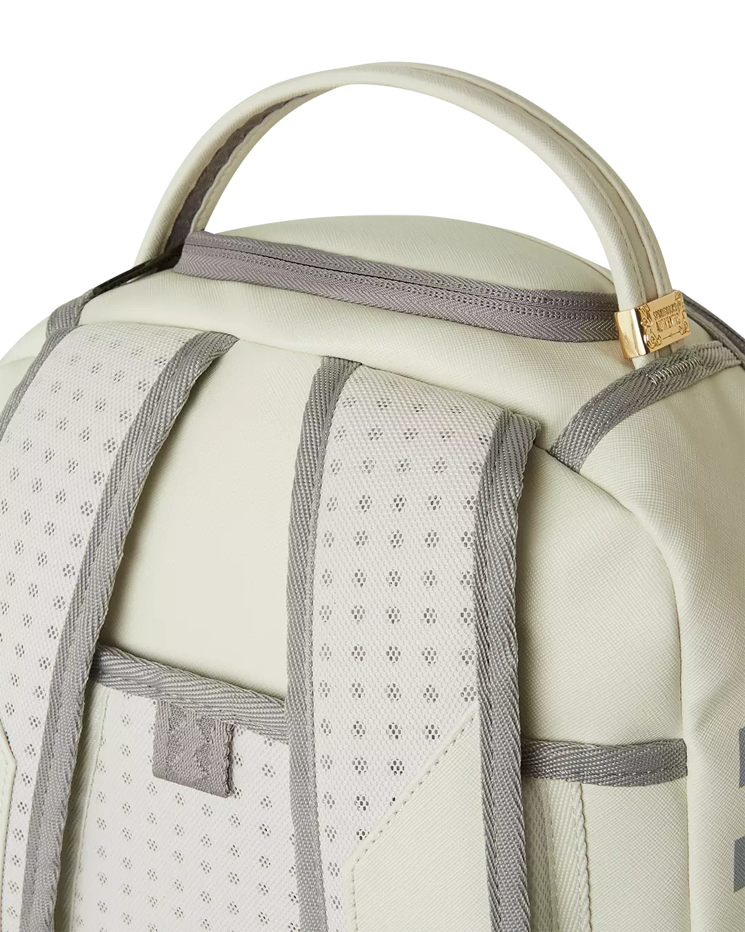 Sprayground Cream Check Shark Central Backpack - CREAM
