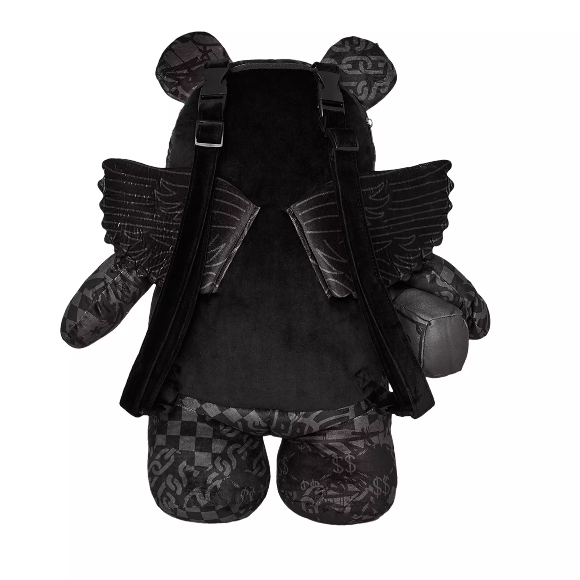 Sprayground 3AM Check Bear Backpack - BLACK