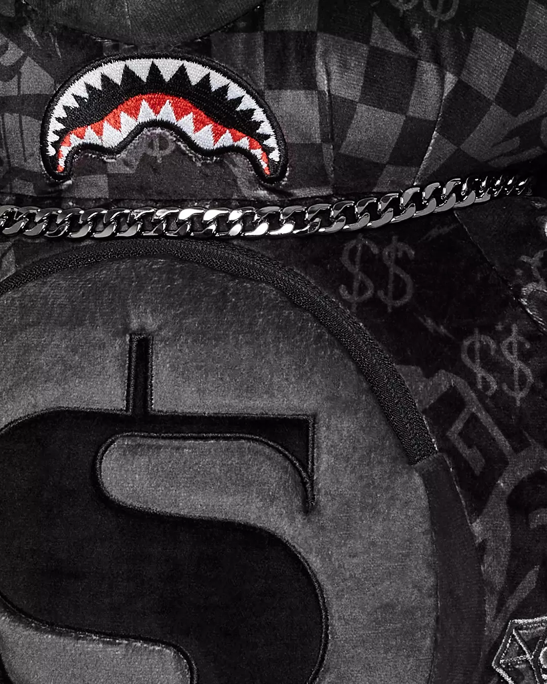 Sprayground 3AM Check Bear Backpack - BLACK