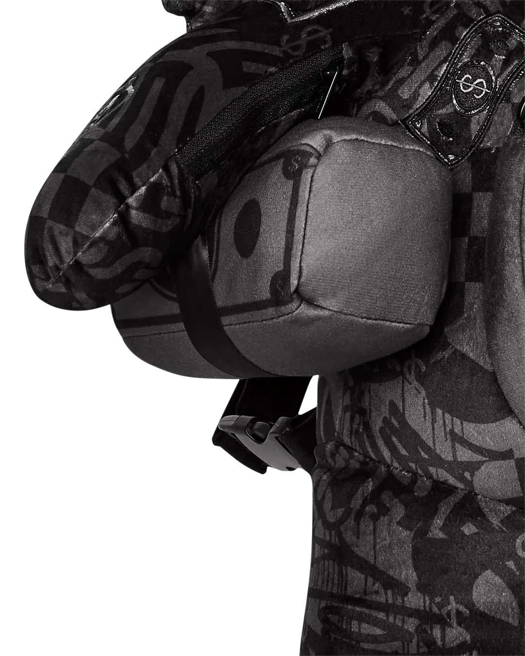 Sprayground 3AM Check Bear Backpack - BLACK