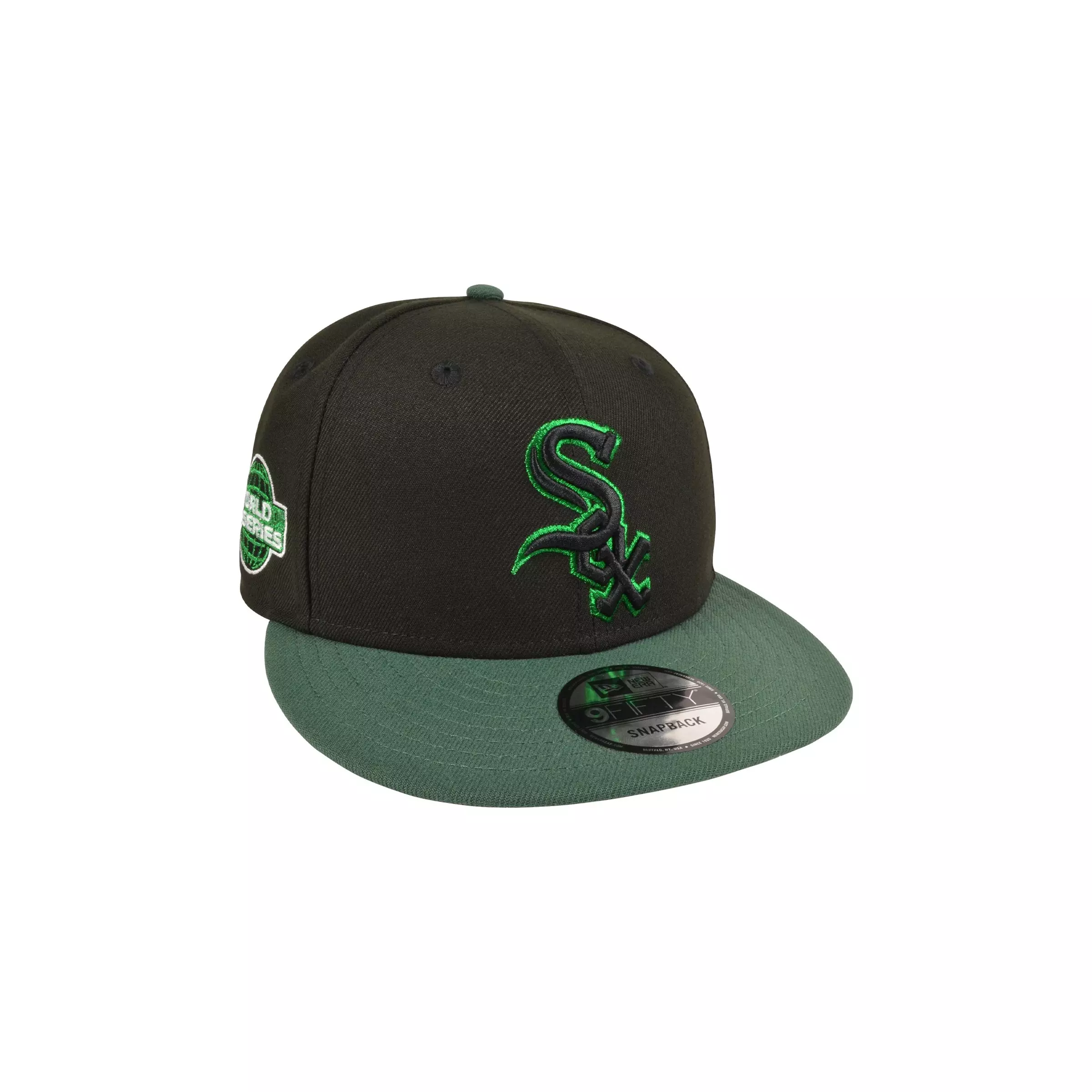 New Era Chicago White Sox 9FIFTY 2005 World Series Snapback Hat-Black/Pine Green - BLACK/GREEN