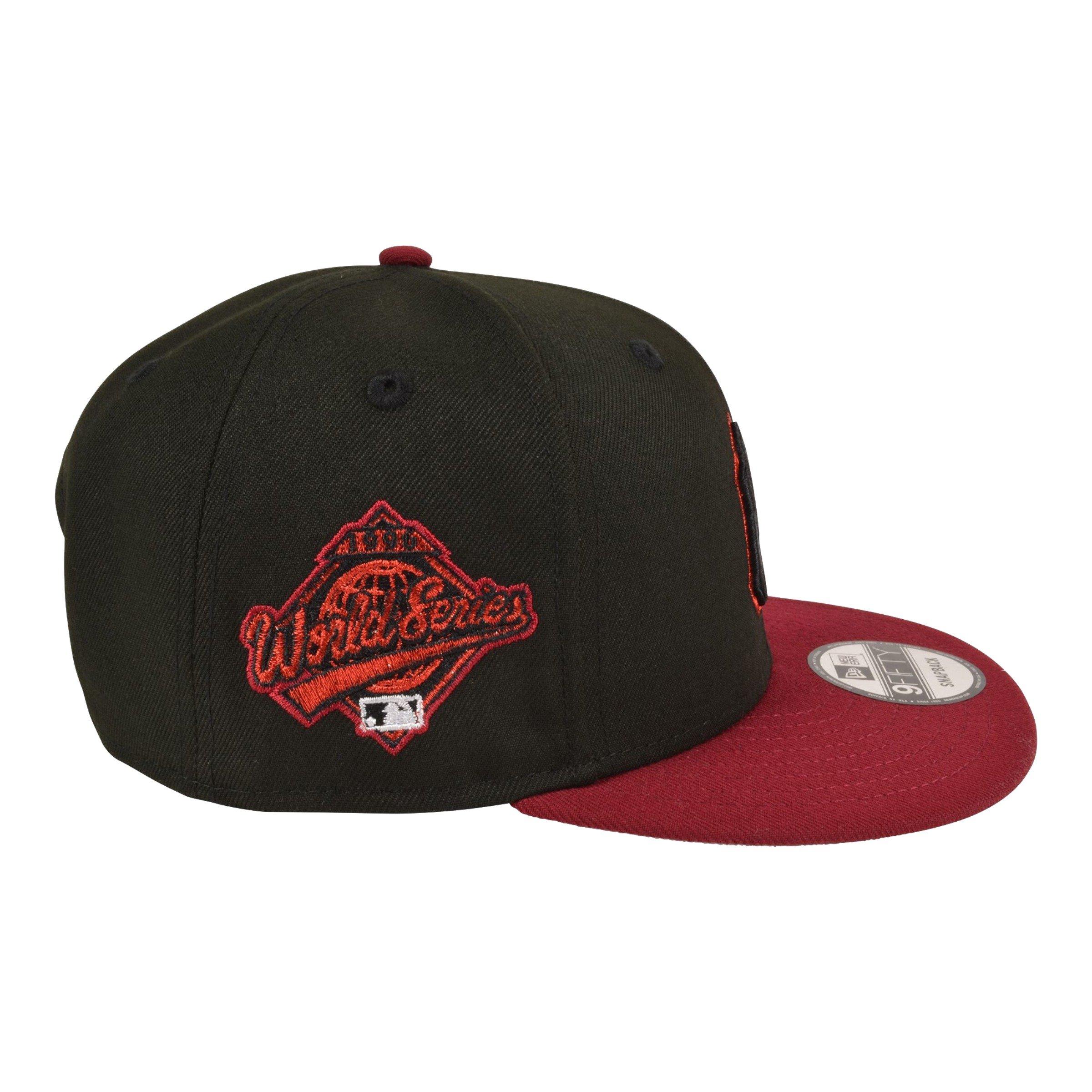 New Era New York Yankees 9FIFTY 1996 World Series Snapback Hat-Black/Red - BLACK/RED Thumbnail View 3