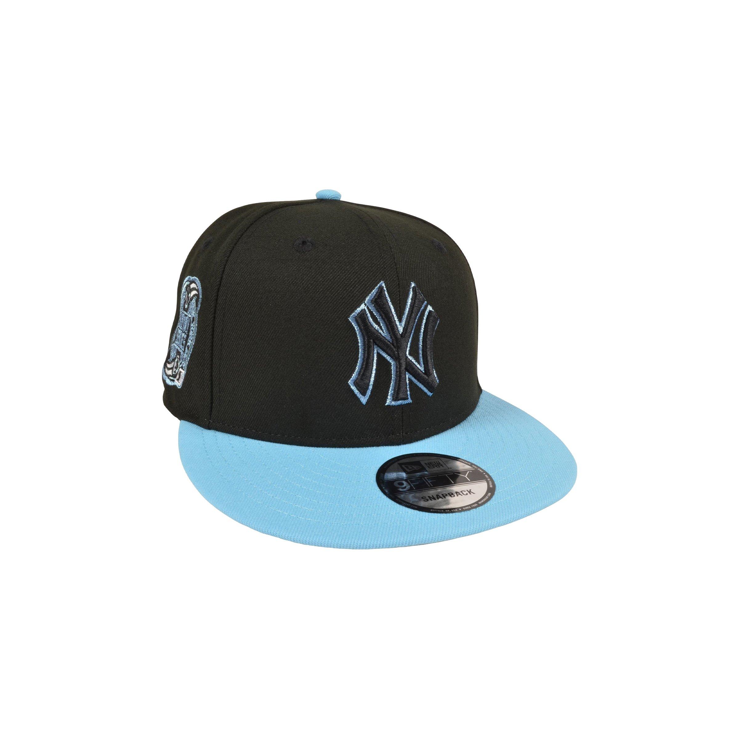 New Era New York Yankees 9FIFTY Subway Series Snapback Hat - Black/Light Blue - BLACK/BLUE Thumbnail View 2