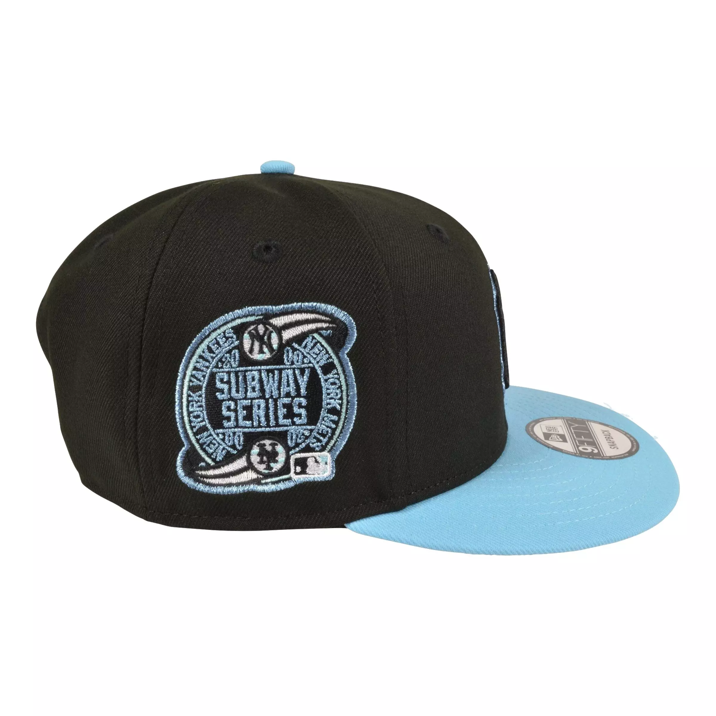 New Era New York Yankees 9FIFTY Subway Series Snapback Hat-Black/Light Blue - BLACK/BLUE