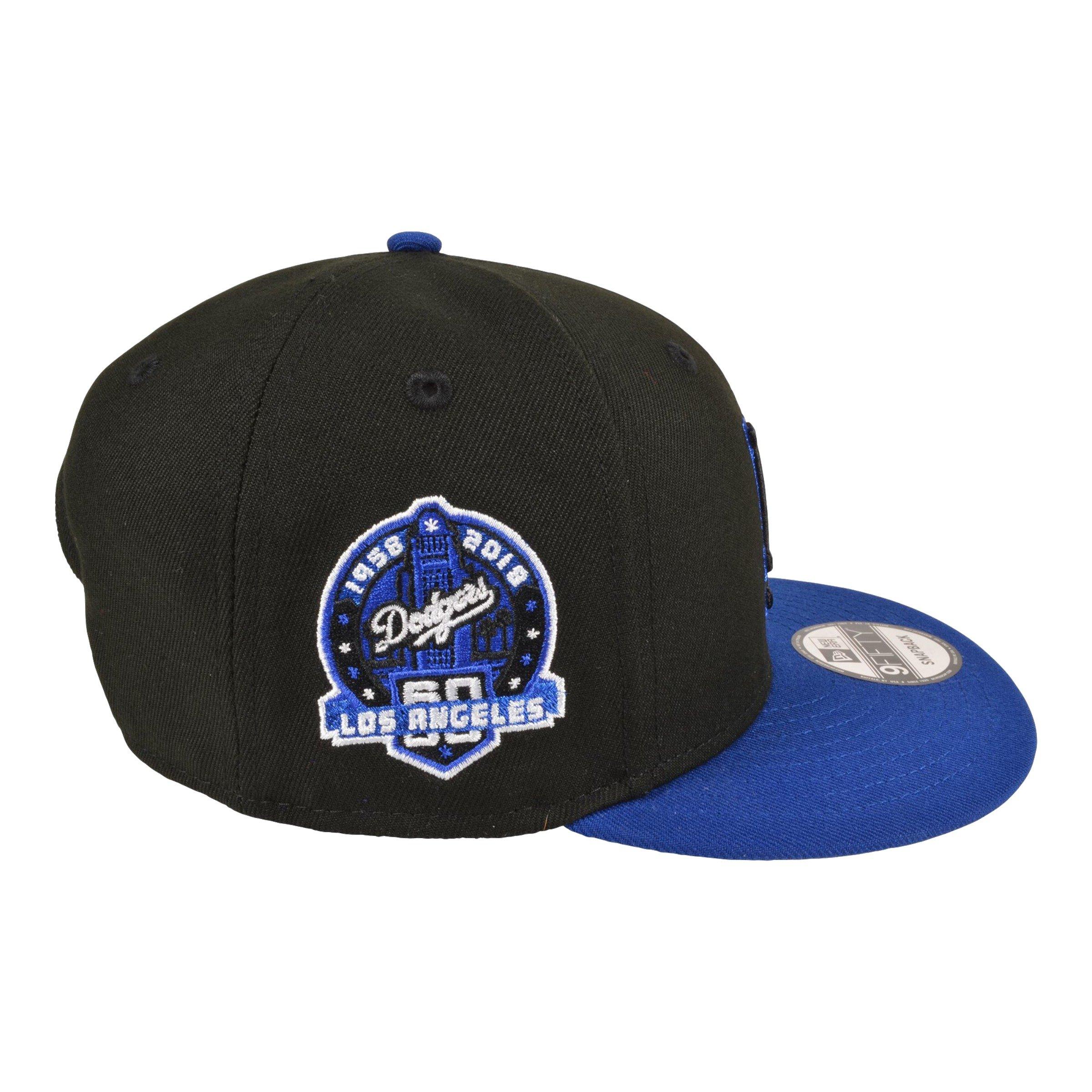 New Era Los Angeles Dodgers 9FIFTY 60th Anniversary Snapback-Black/Royal