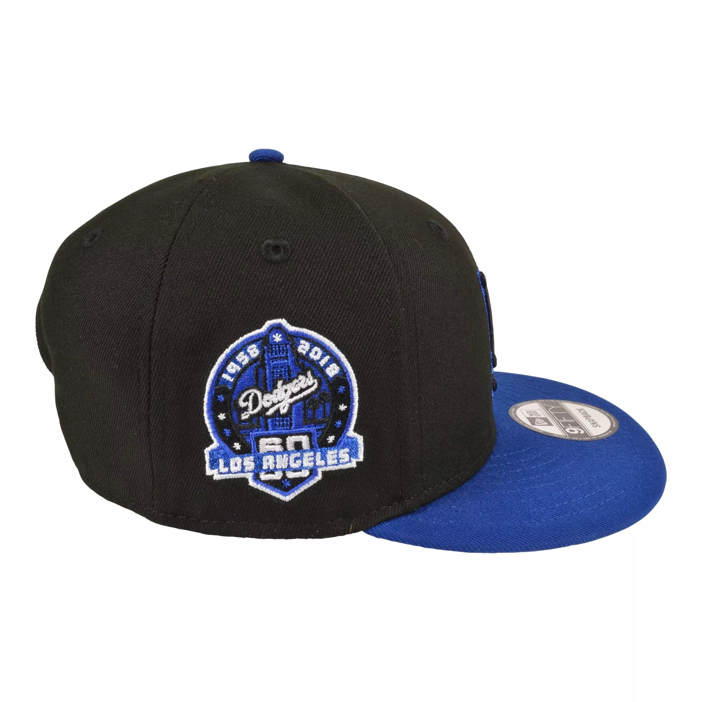 New Era Los Angeles Dodgers 9FIFTY 60th Anniversary Snapback-Black/Royal - BLACK/ROYAL