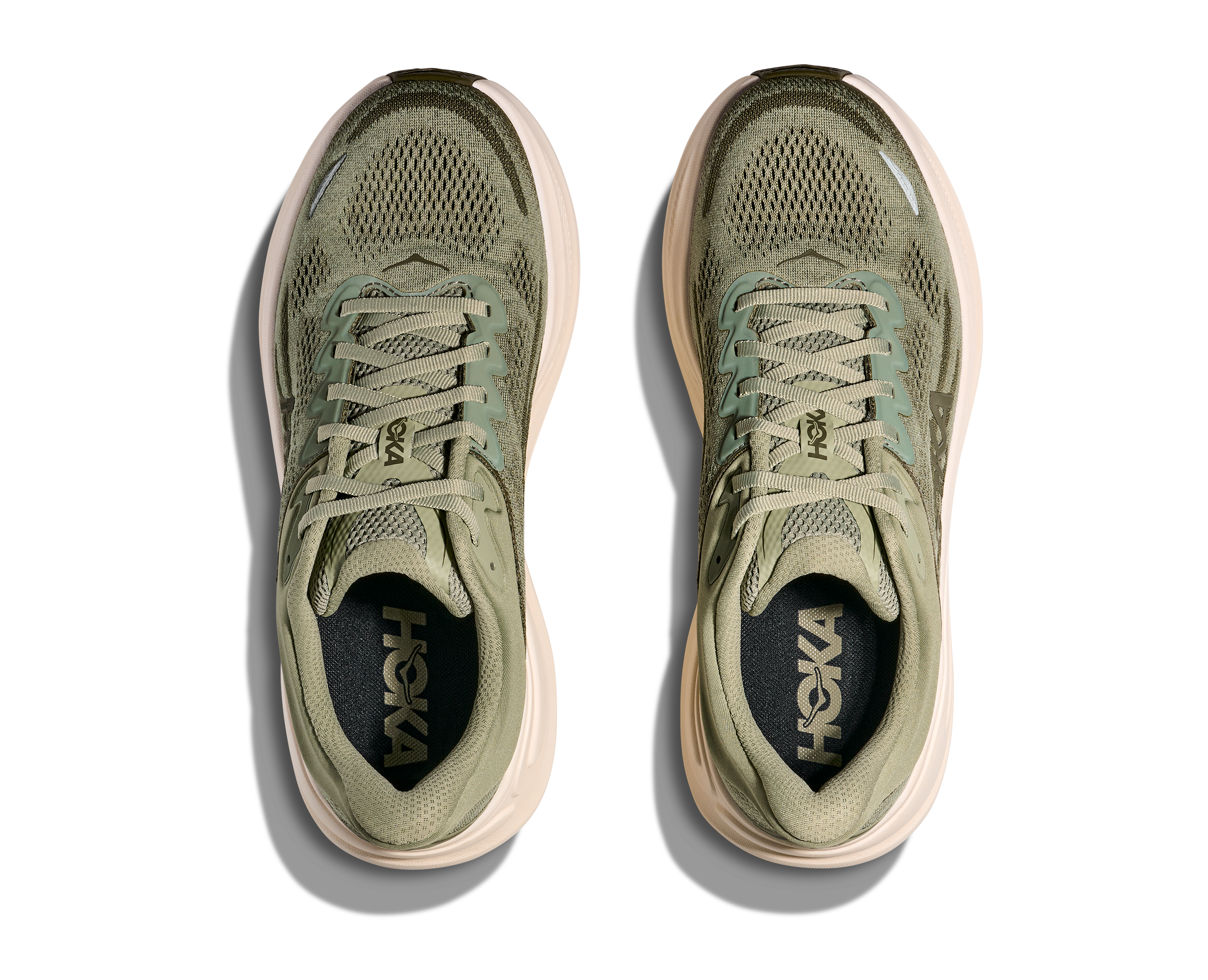 Hoka Bondi 9 "Sea Moss/Eucalyptus" Men's Running Shoe - Sea Moss/Eucalyptus Thumbnail View 5