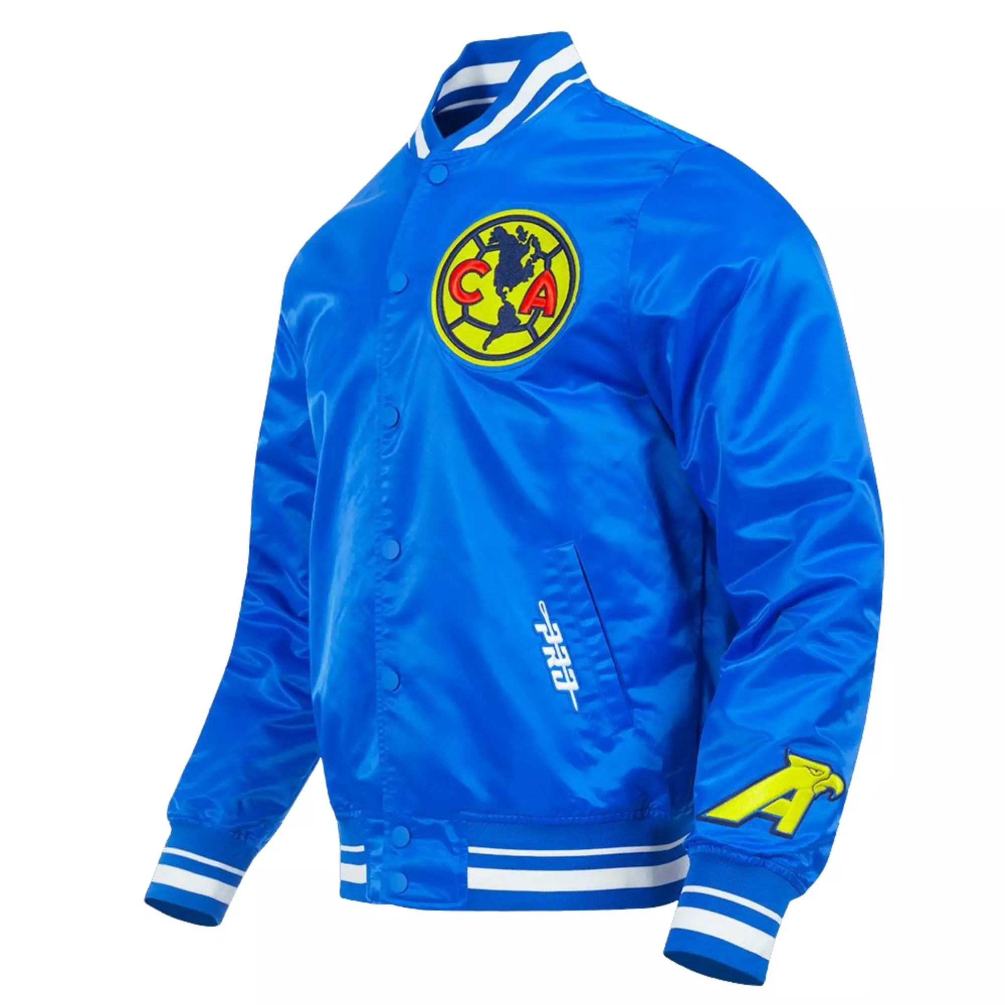 Pro Standard Men's Club America Stadium Satin Jacket-Blue - BLUE