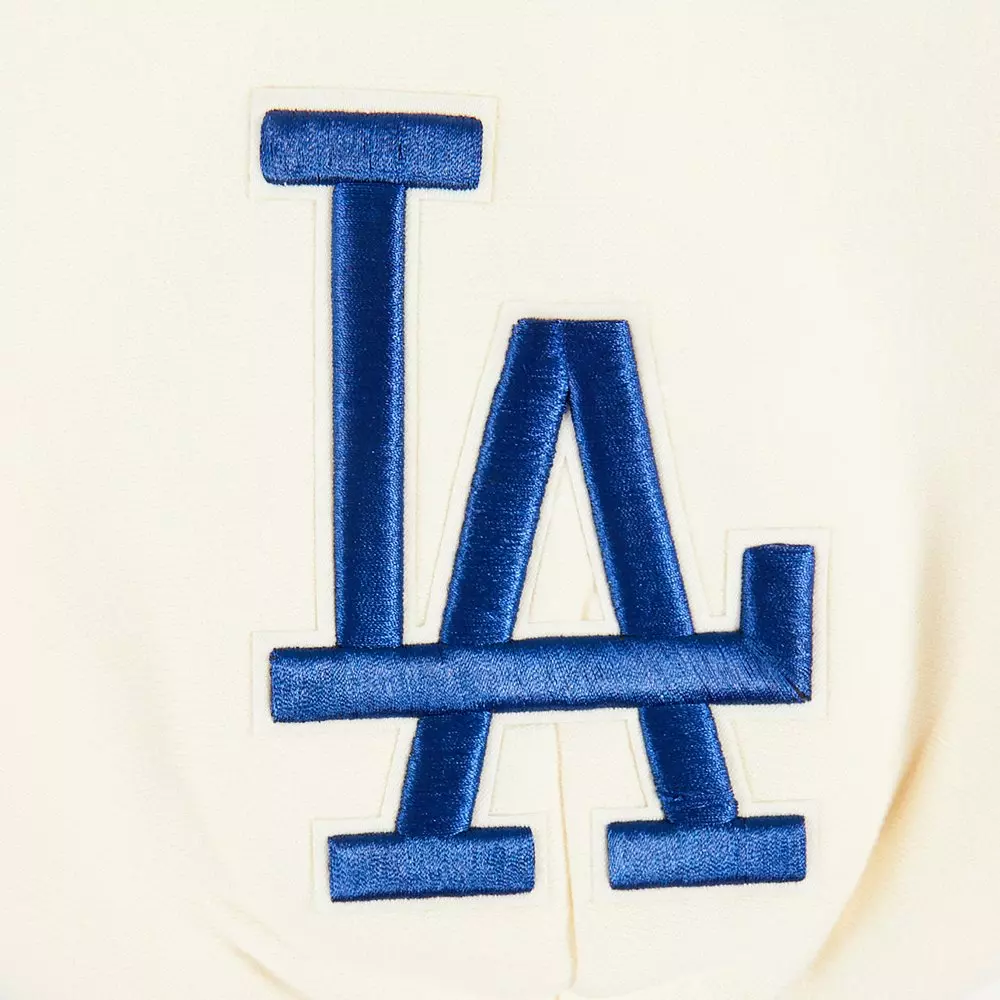 Pro Standard Men's Los Angeles Dodgers Rib Cage Hoodie-Cream - CREAM