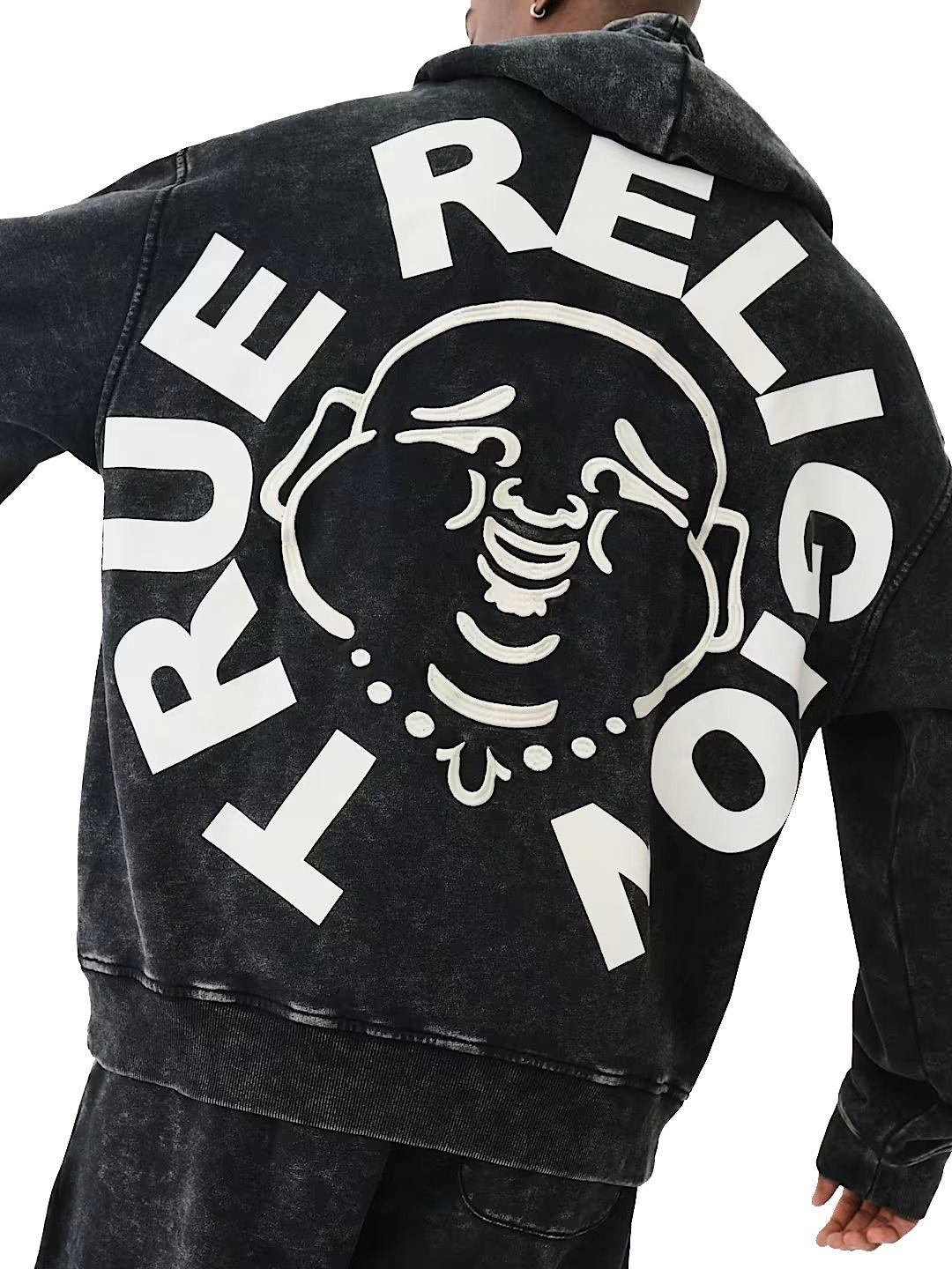 True Religion Buddha Face Pullover Men's Hoodie