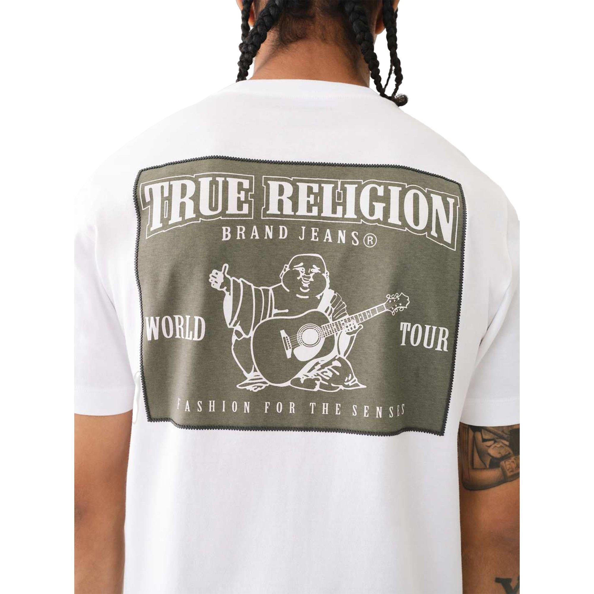 True Religion Logo Ladder Stitch Puff Print Men's Tee