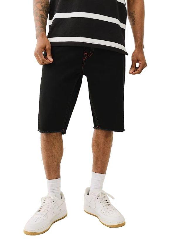 True Religion Men's Ricky Snap Frayed Shorts - Black