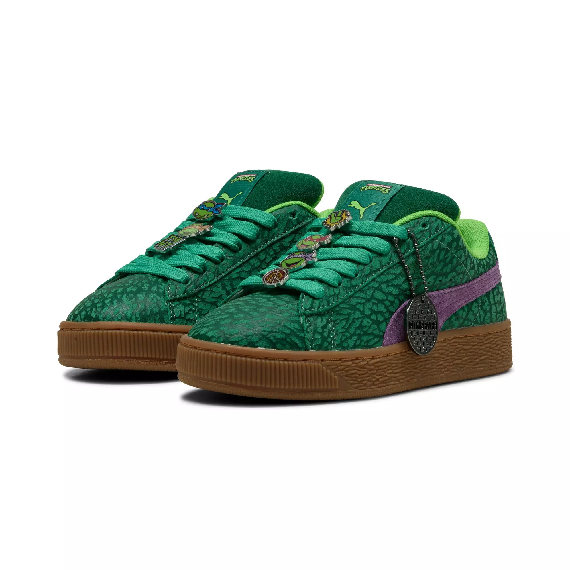 PUMA Suede XL "TMNT" Grade School Boys' Shoe - DK GREEN