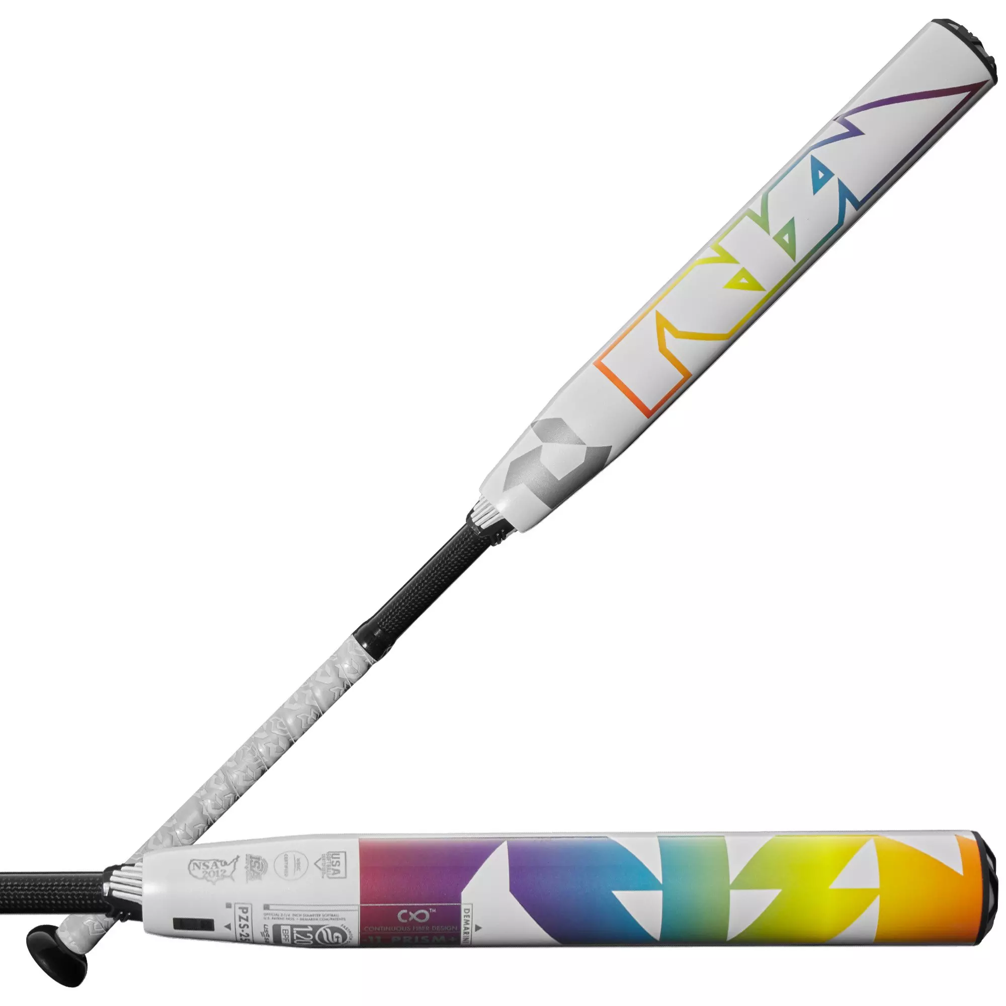 DeMarini Prism+ Fastpitch Softball Bat 2025 (-11) - WHITE/MULTI