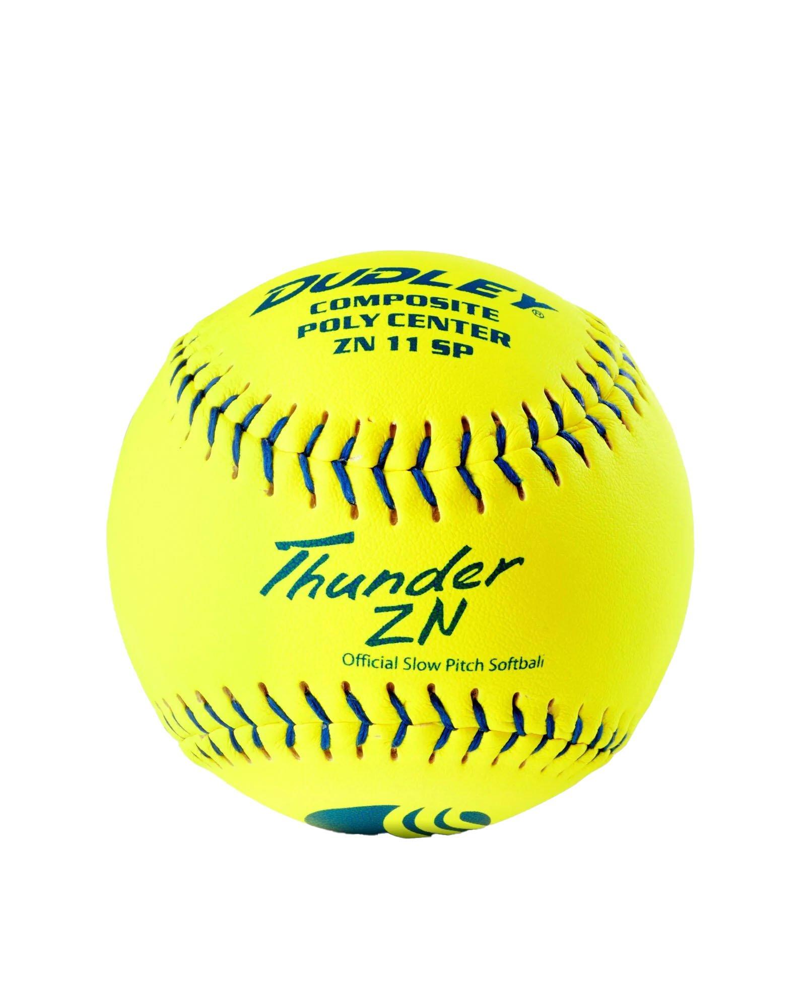 Dudley 12" USSSA Thunder ZM Pro-M Stamp Slowpitch Softball - YELLOW Thumbnail View 1