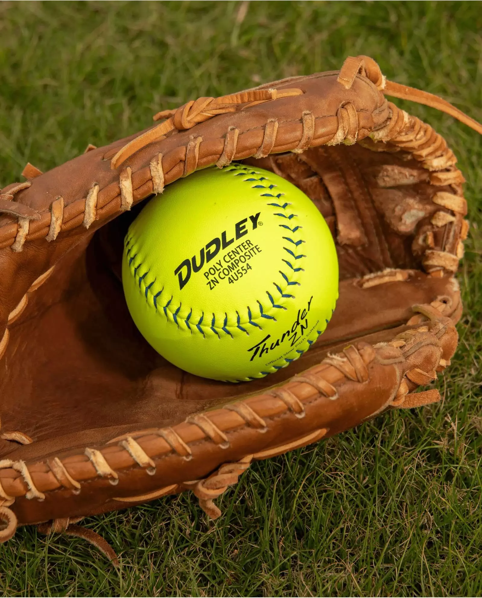 Dudley 12" USSSA Thunder ZM Pro-M Stamp Slowpitch Softball - YELLOW