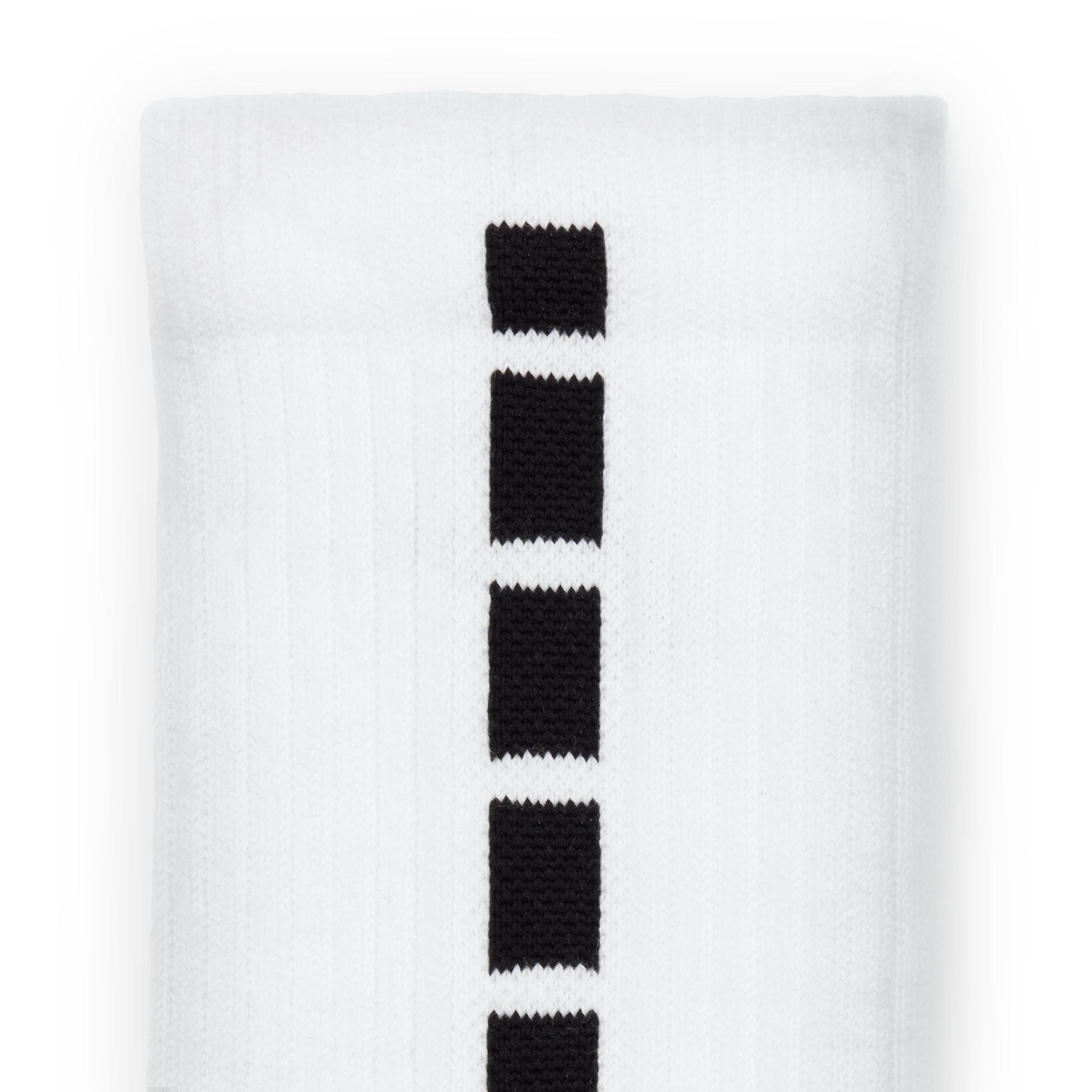 Nike Elite 2.0 White/Black Basketball Crew Socks