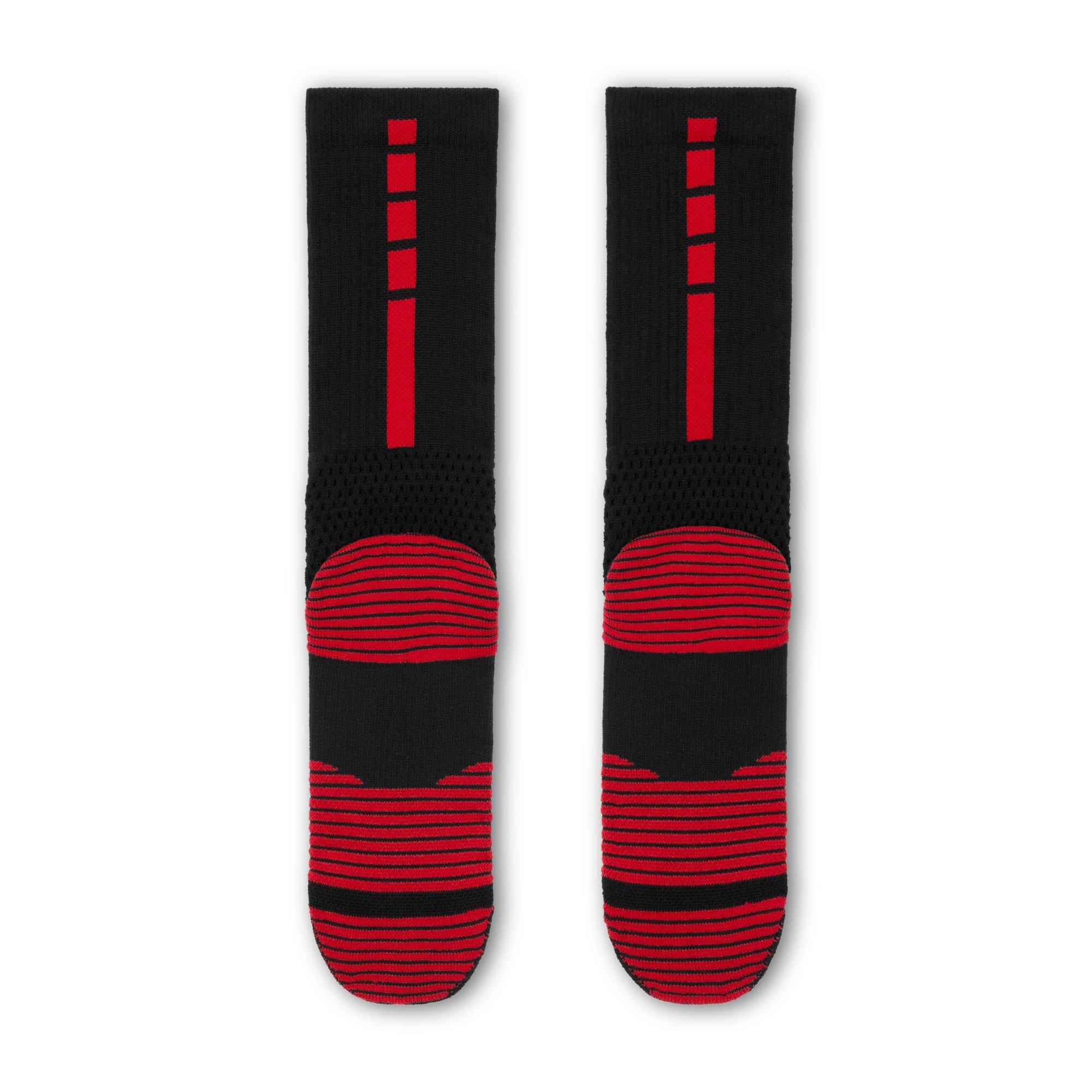 Nike Elite 2.0 Black/Red Basketball Crew Socks