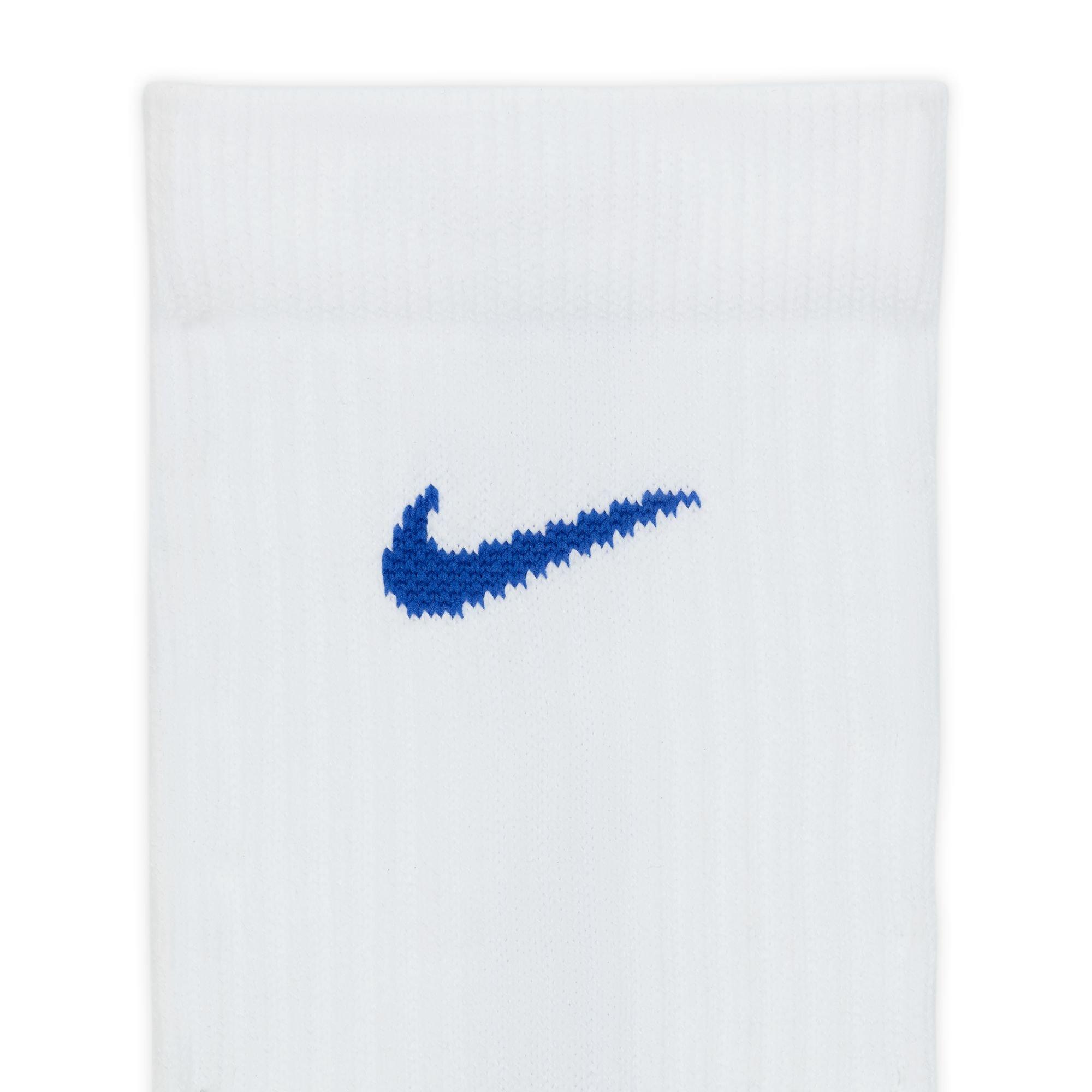 Nike Elite 2.0 White/Royal Basketball Crew Socks