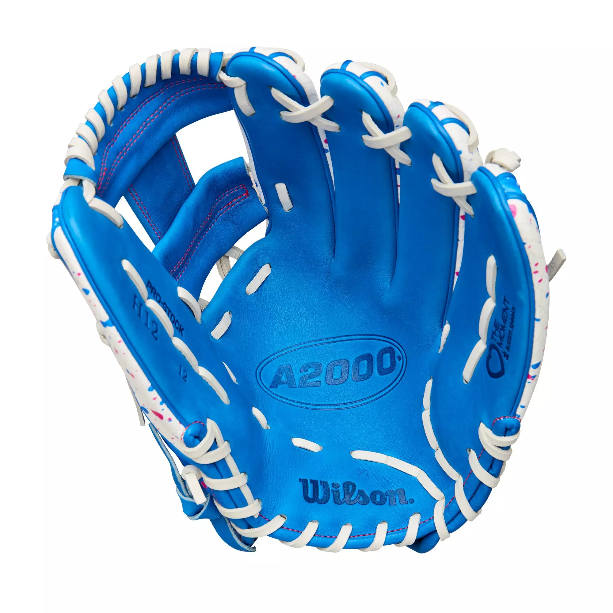 Wilson A2000 H12SS 12” Love the Moment Infield Fastpitch Softball Glove 2025 - WHITE/BLUE/PINK