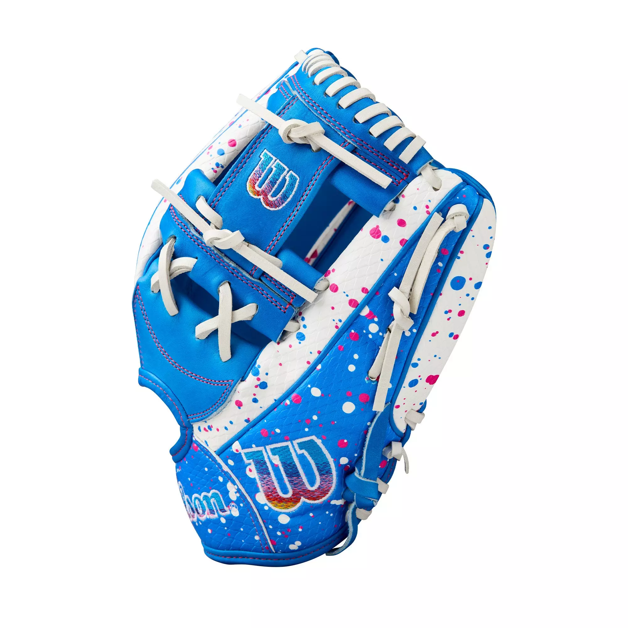 Wilson A2000 H12SS 12” Love the Moment Infield Fastpitch Softball Glove 2025 - WHITE/BLUE/PINK