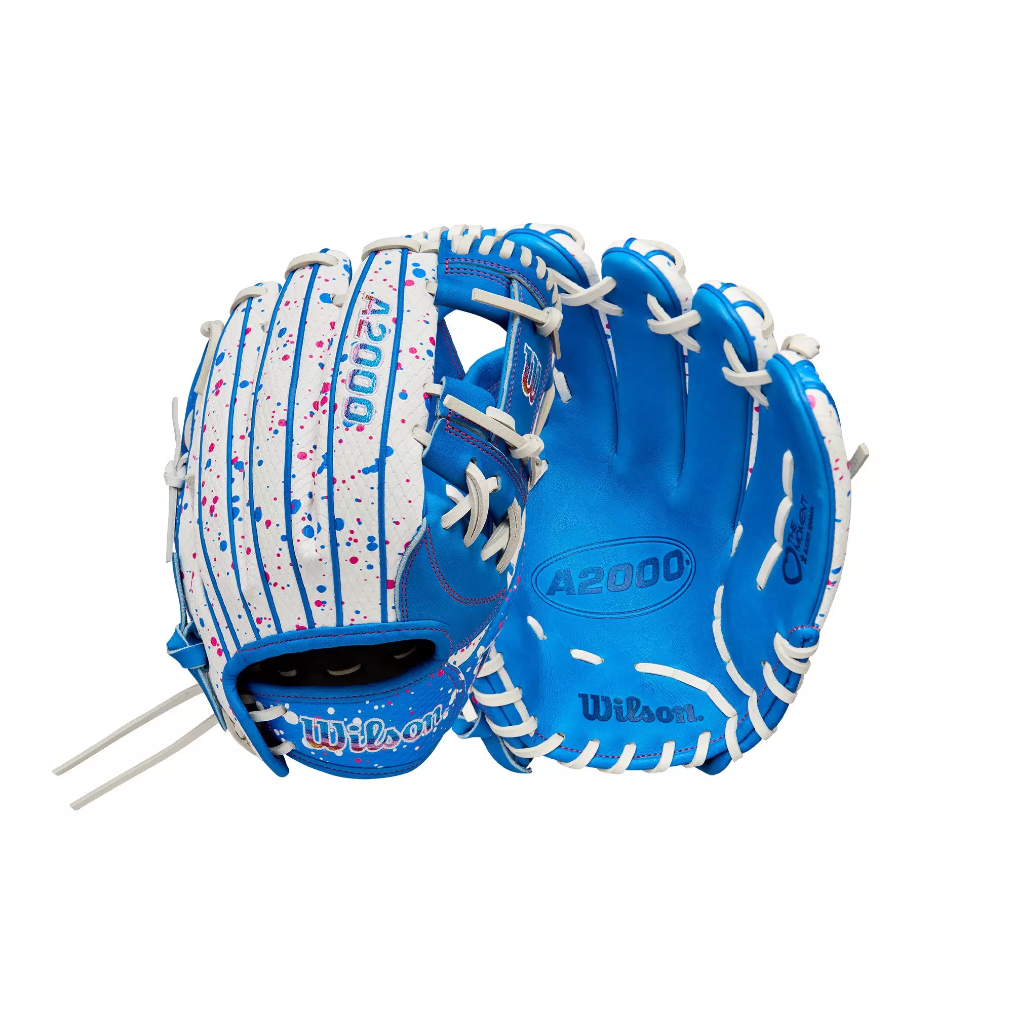 Wilson A2000 H12SS 12” Love the Moment Infield Fastpitch Softball Glove 2025 - WHITE/BLUE/PINK