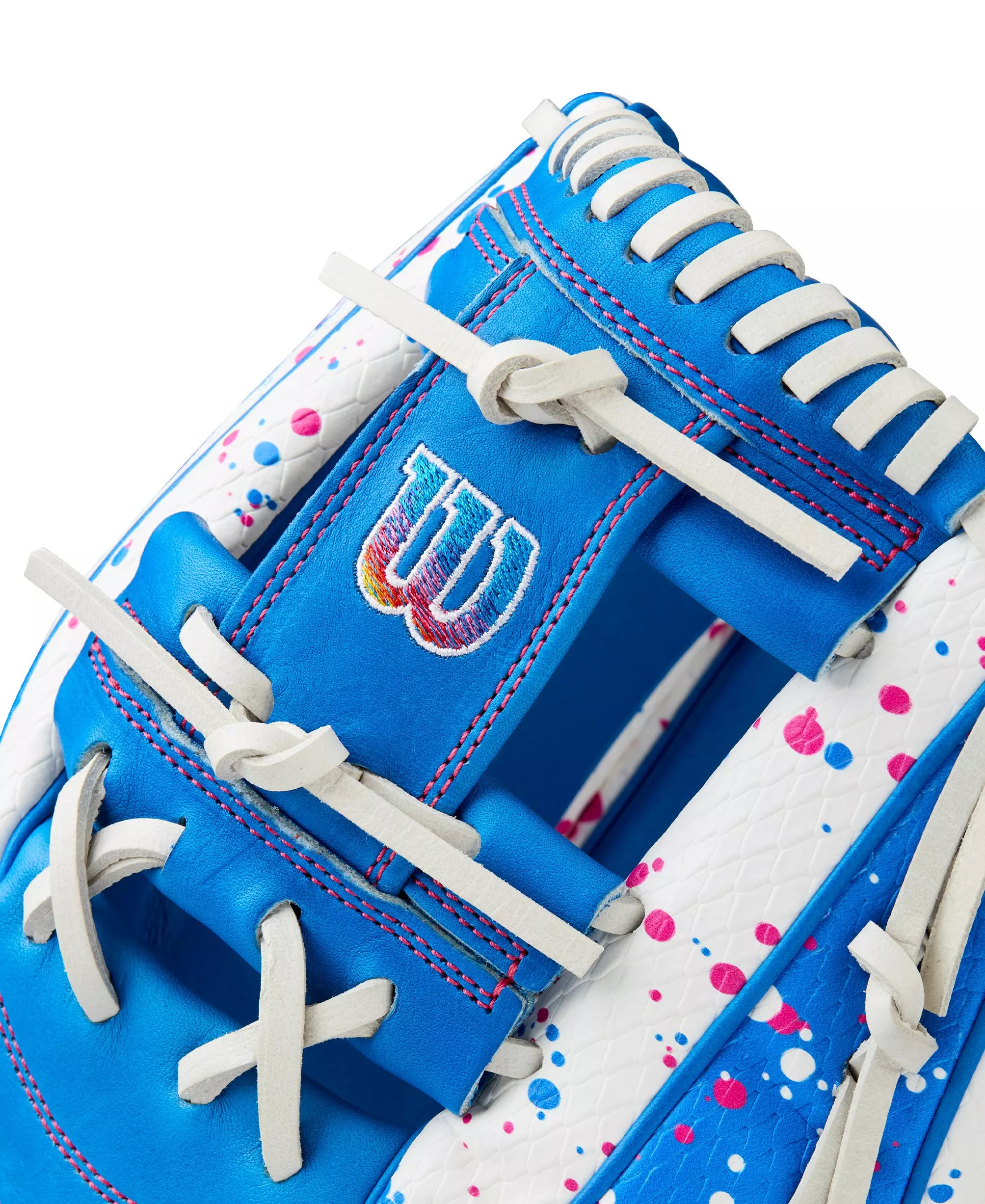 Wilson A2000 H12SS 12” Love the Moment Infield Fastpitch Softball Glove 2025 - WHITE/BLUE/PINK