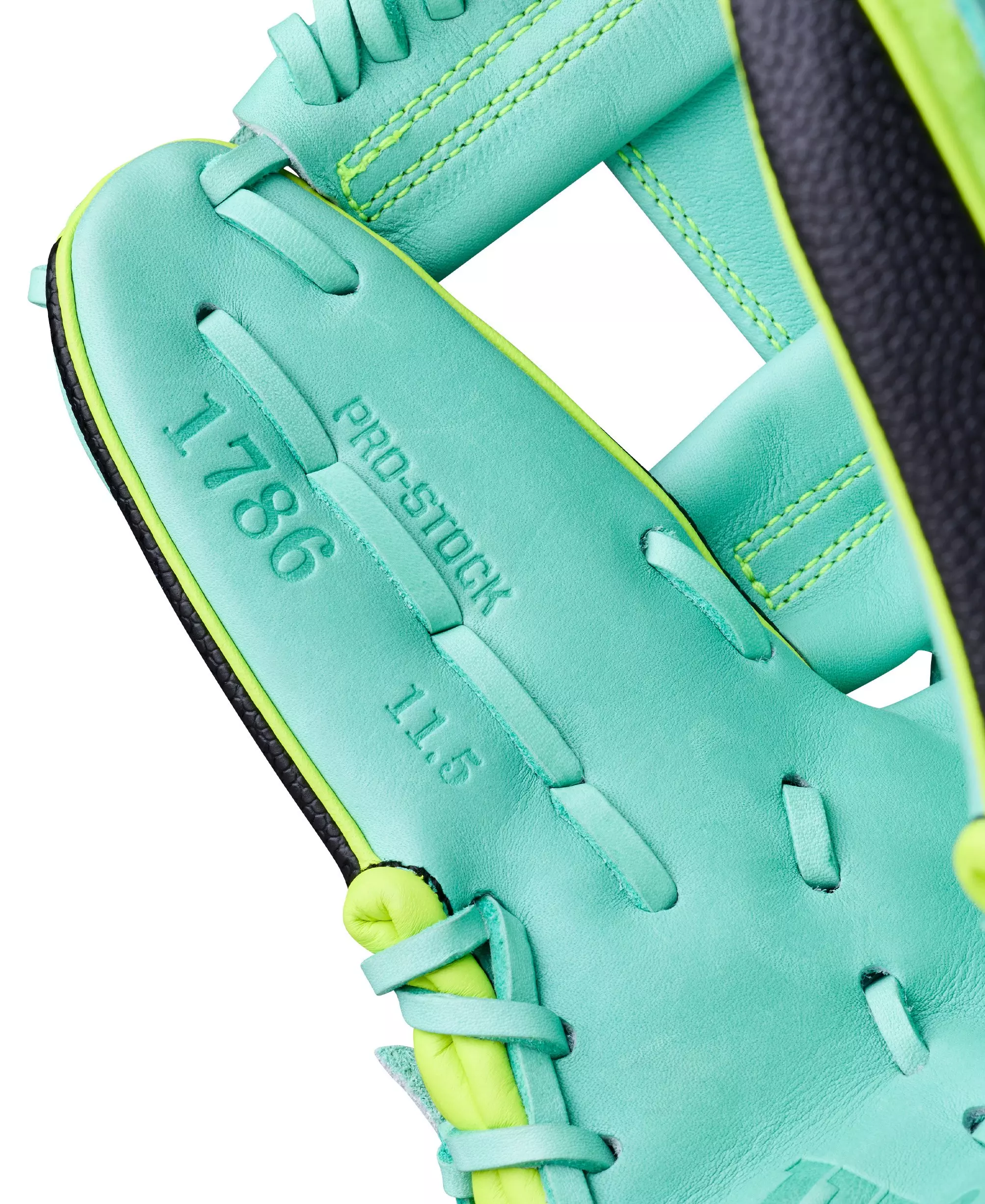 Wilson A2000 1786SS Series 11.5" Baseball Fielders Glove - Black/Optic/Seafoam - BLACK/OPTIC/SEAFOAM