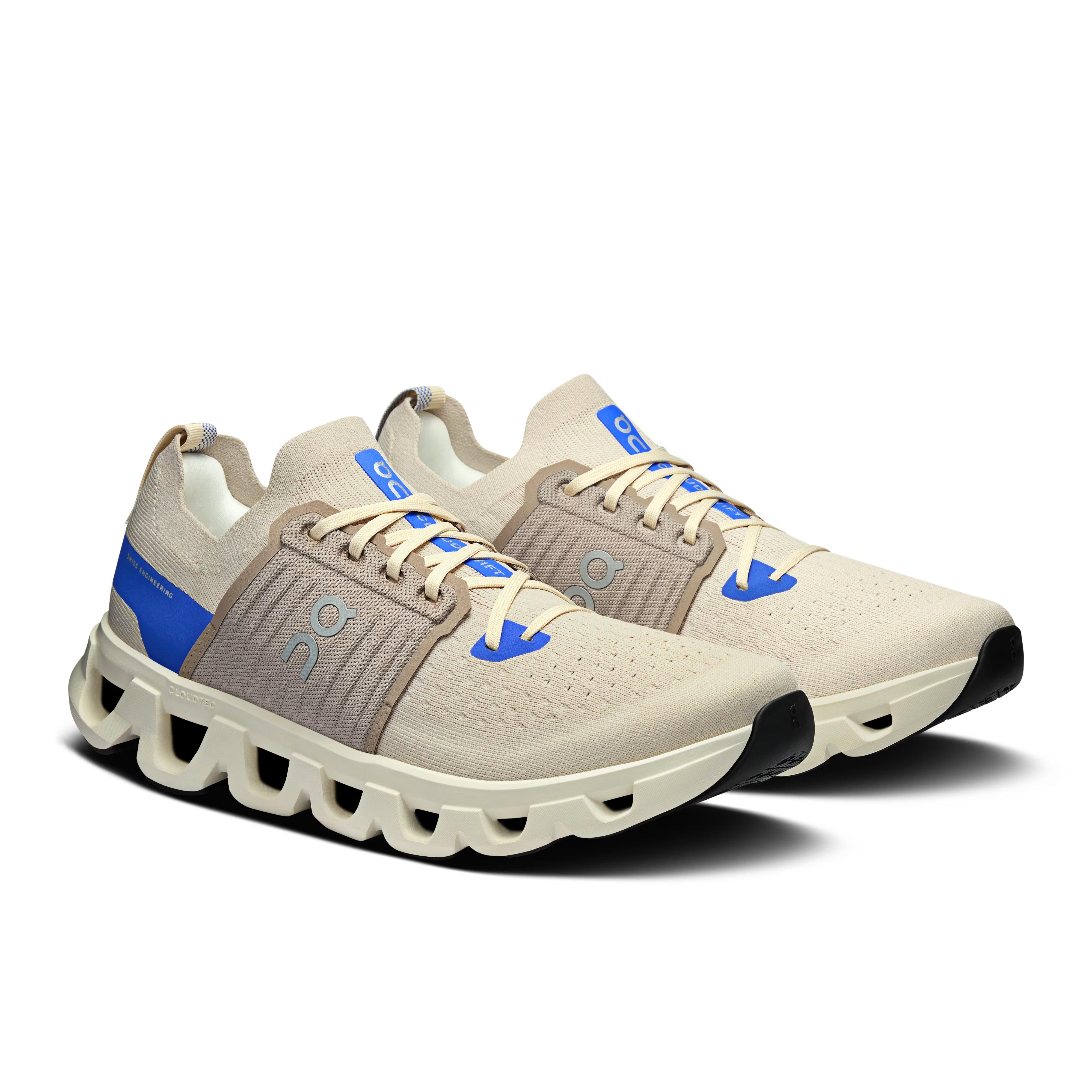 On Cloudswift 4 "Cream/Cobalt" Men's Shoe - OFF-WHITE/BLUE Thumbnail View 6