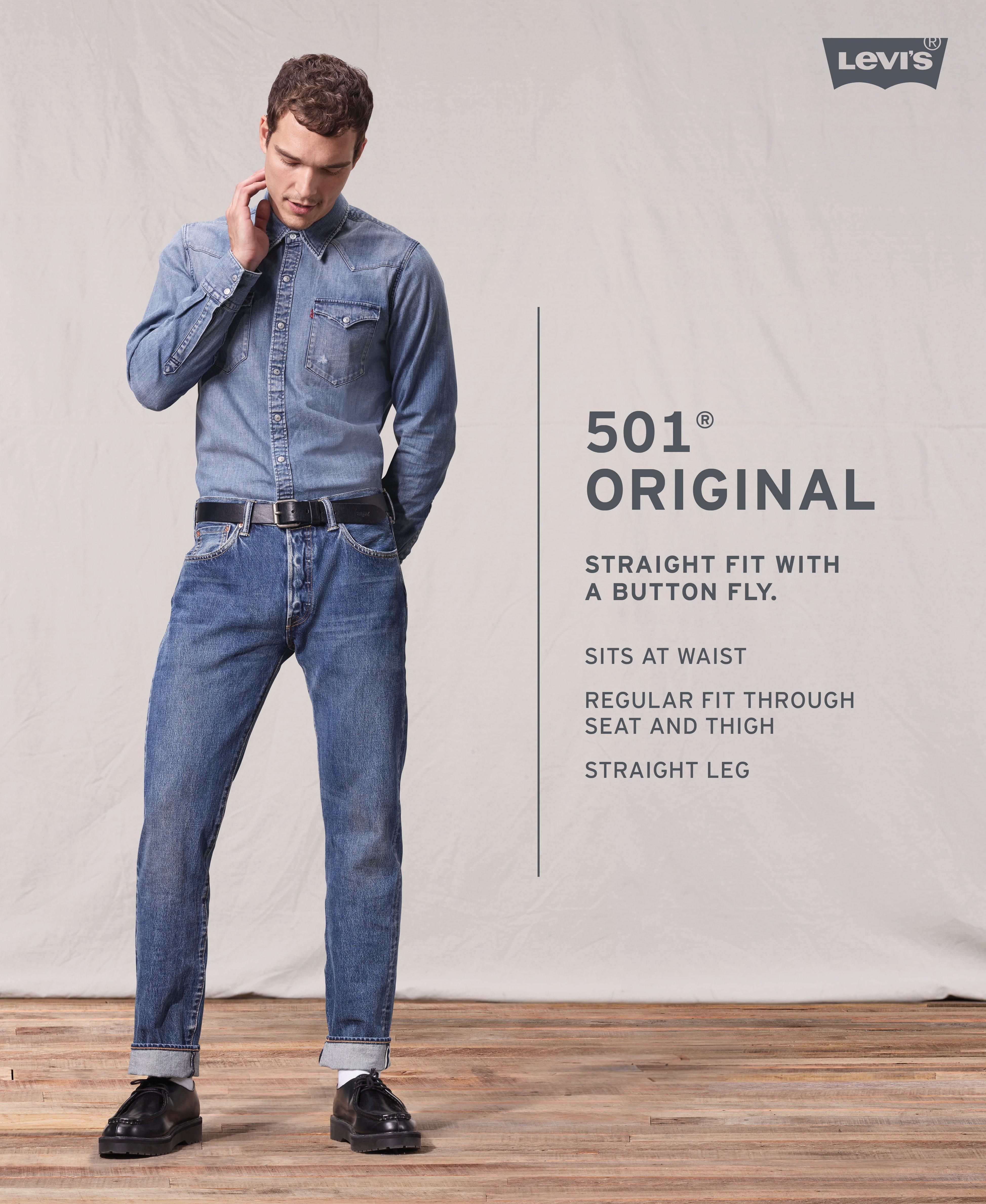 Levi's Men's 501 Original Regular Fit The Rose Jeans