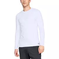 Under Armour Men's ColdGear Fitted Crew Long Sleeve Shirt - WHITE