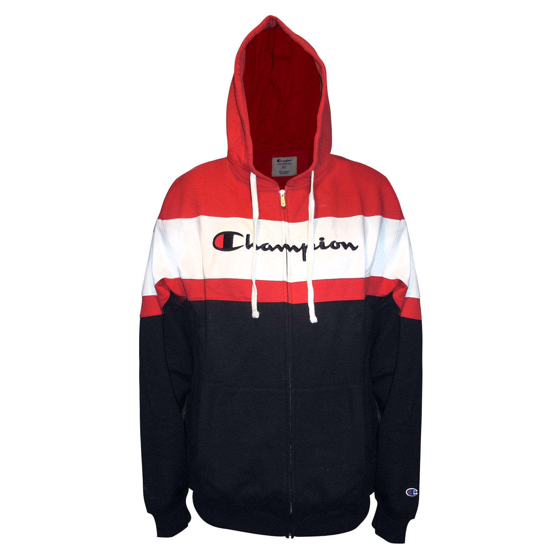 mens red and black hoodie