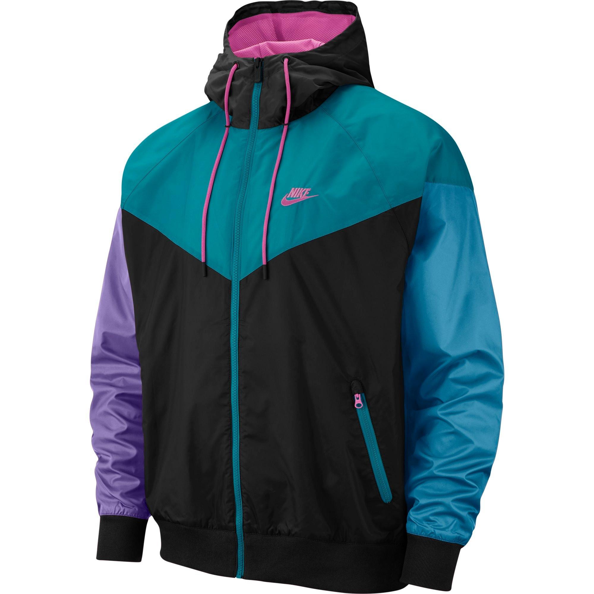 nike windrunner black teal purple