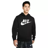 Nike Men's Plus Club Futura Pullover Hoodie - BLACK