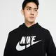Nike Men's Plus Club Futura Pullover Hoodie - BLACK Thumbnail View 3