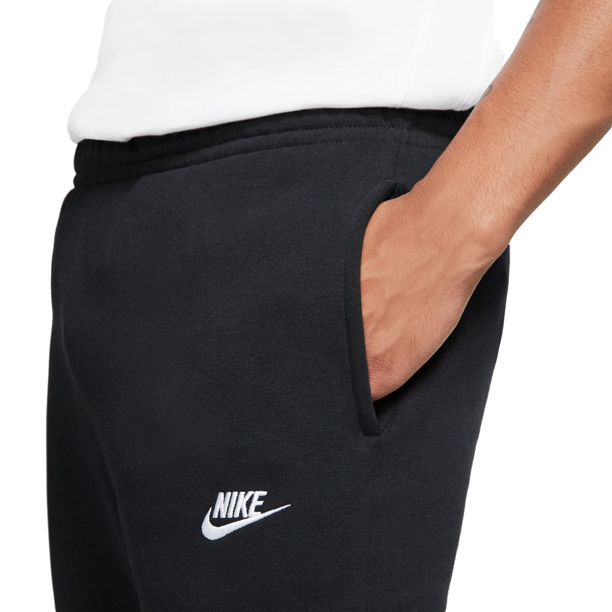 Nike Men's Club Fleece Pant - BLACK Thumbnail View 3
