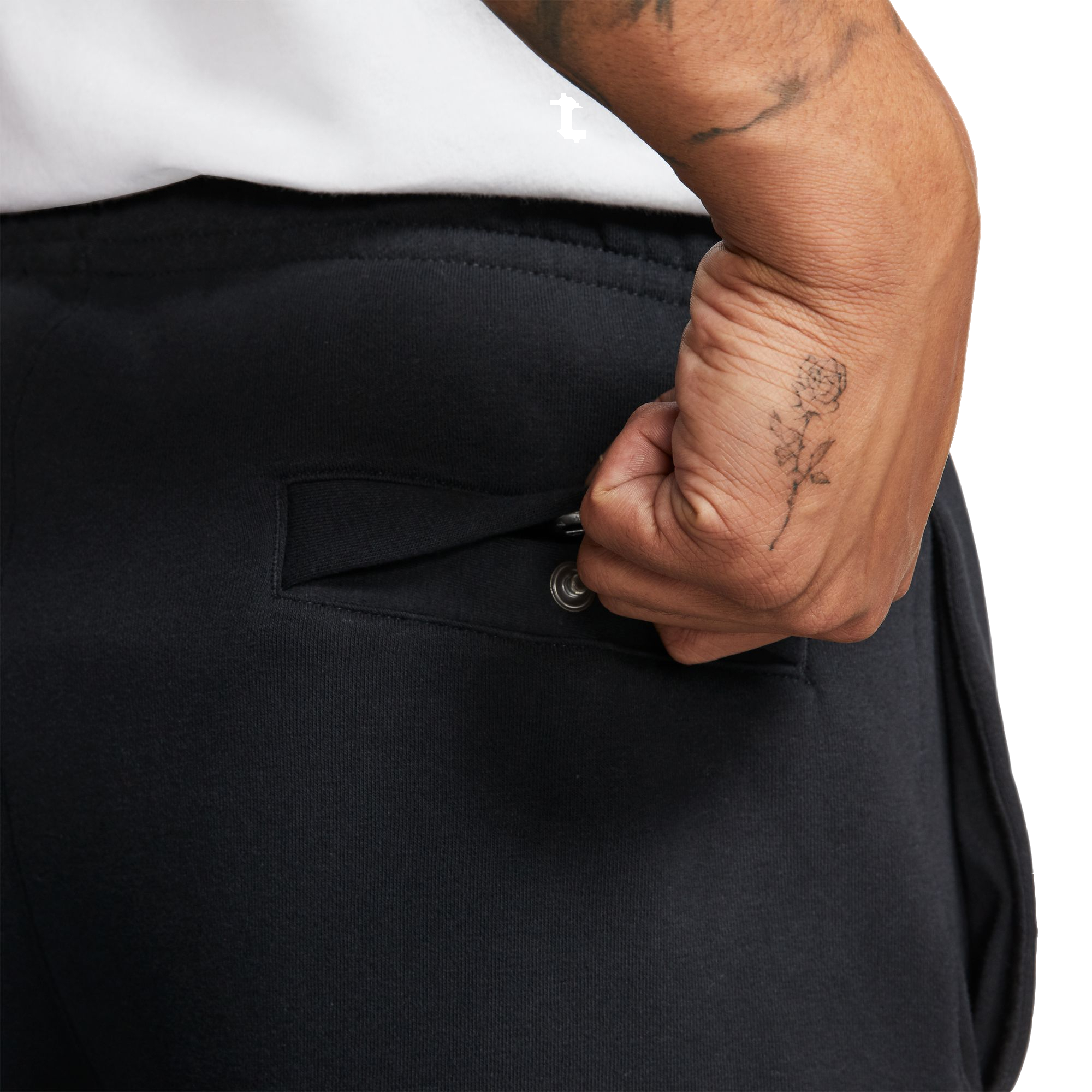 Nike Men's Club Fleece Pant - BLACK Thumbnail View 4