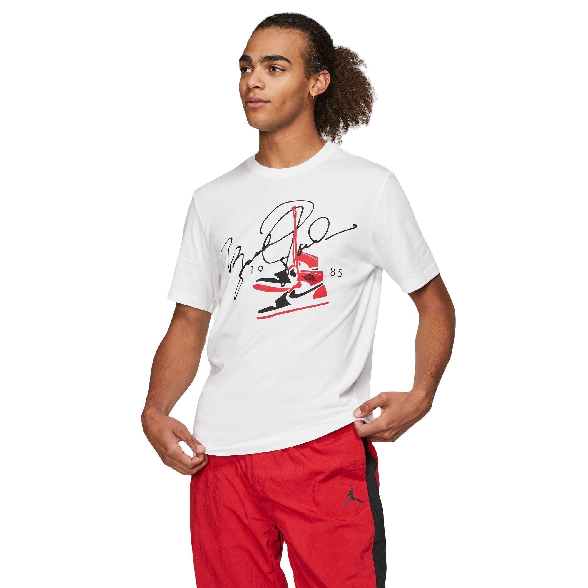 Jordan Men's AJ85 Signature Short Sleeve Tee - WHITE Thumbnail View 1